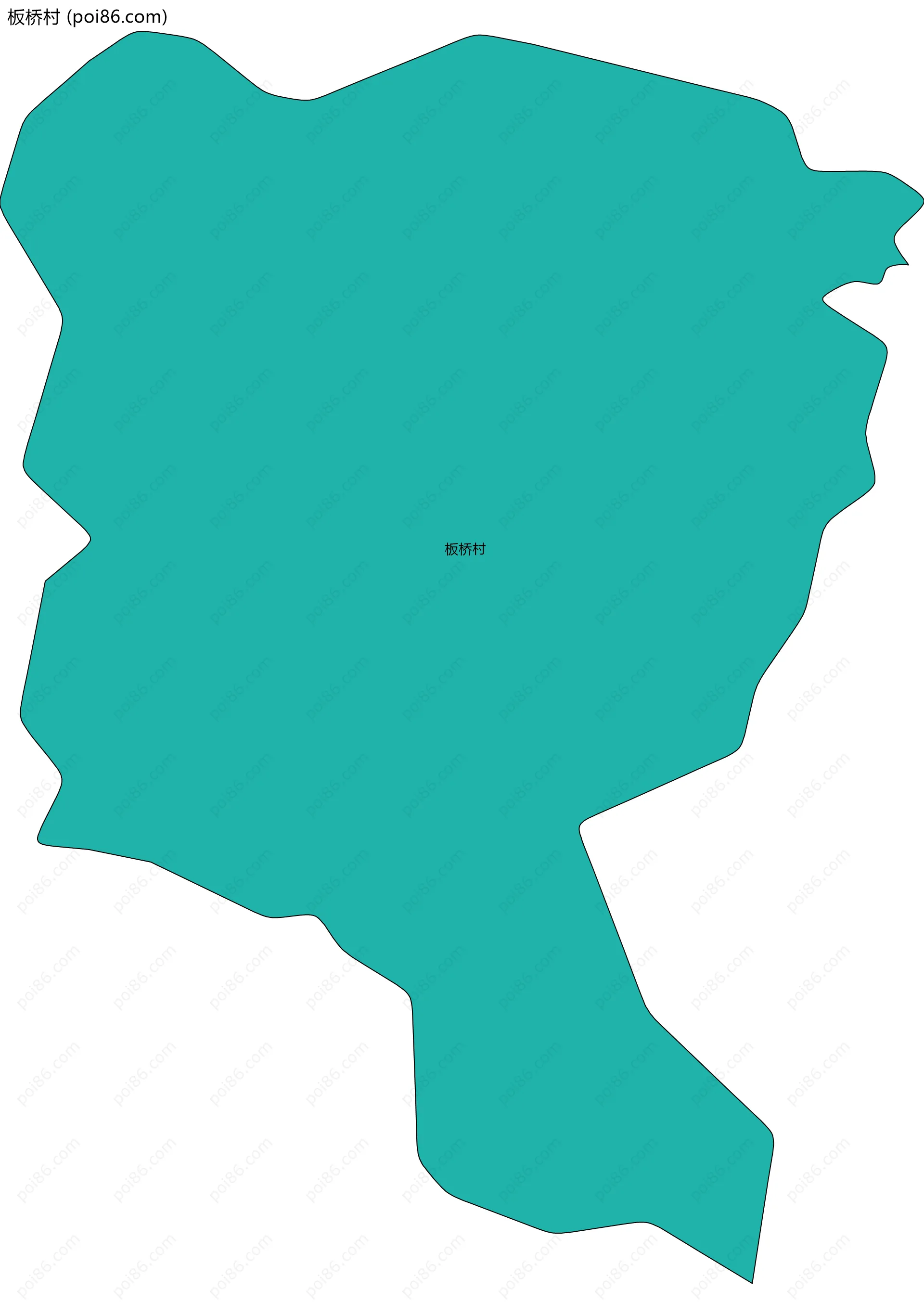 板桥村边界地图