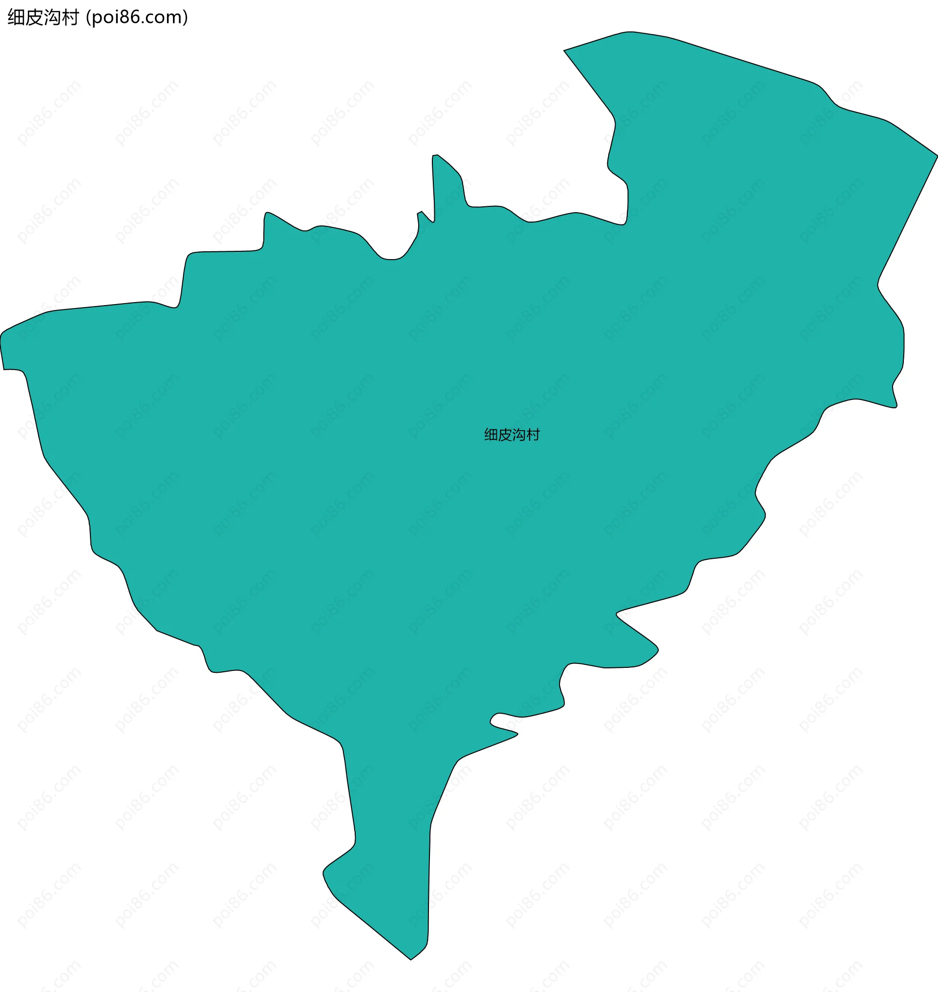 细皮沟村边界地图