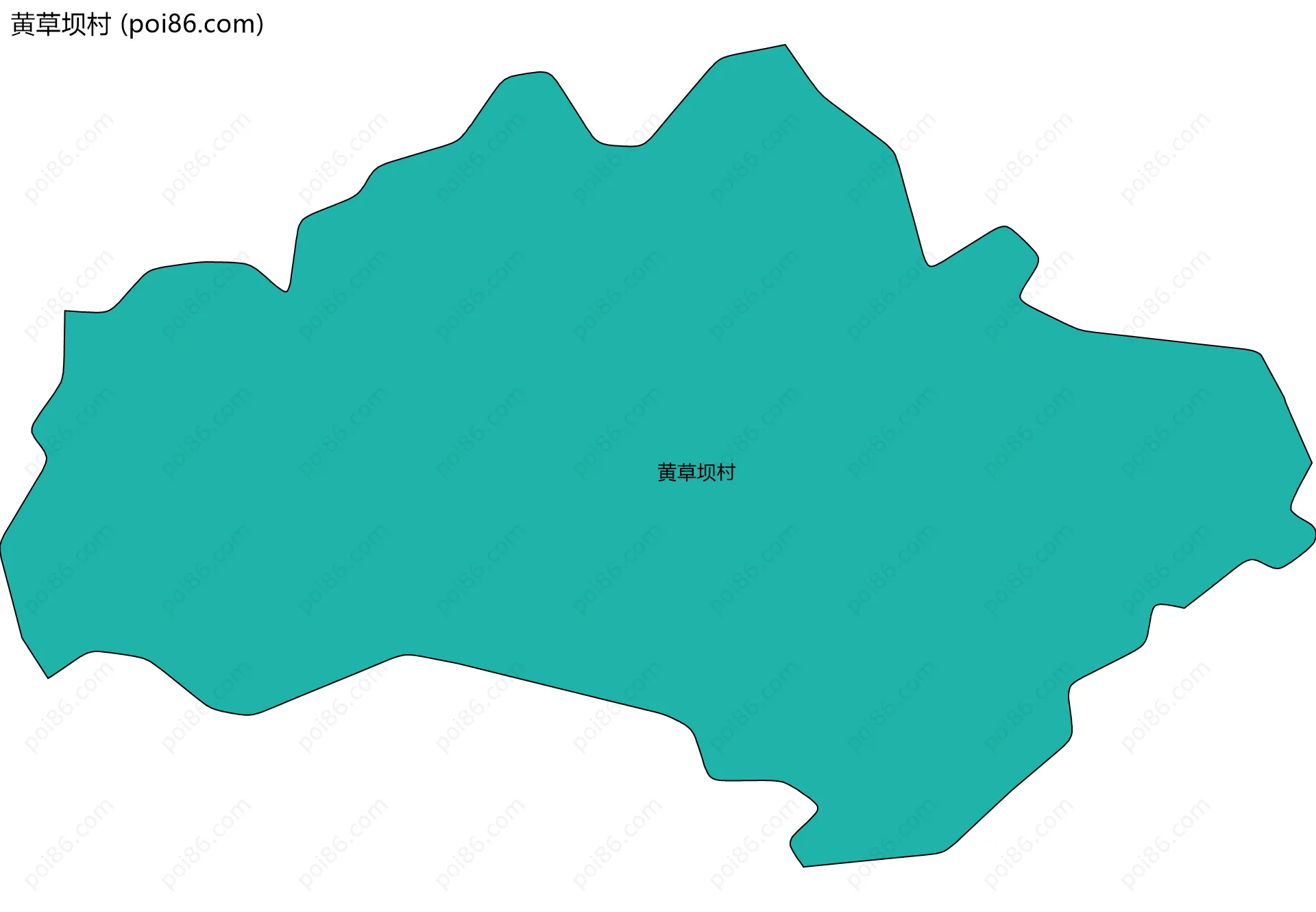 黄草坝村边界地图