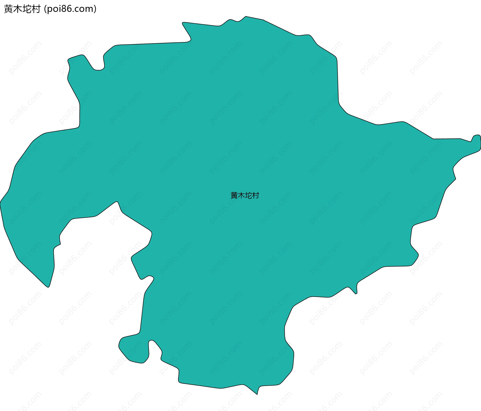 黄木坨村边界地图