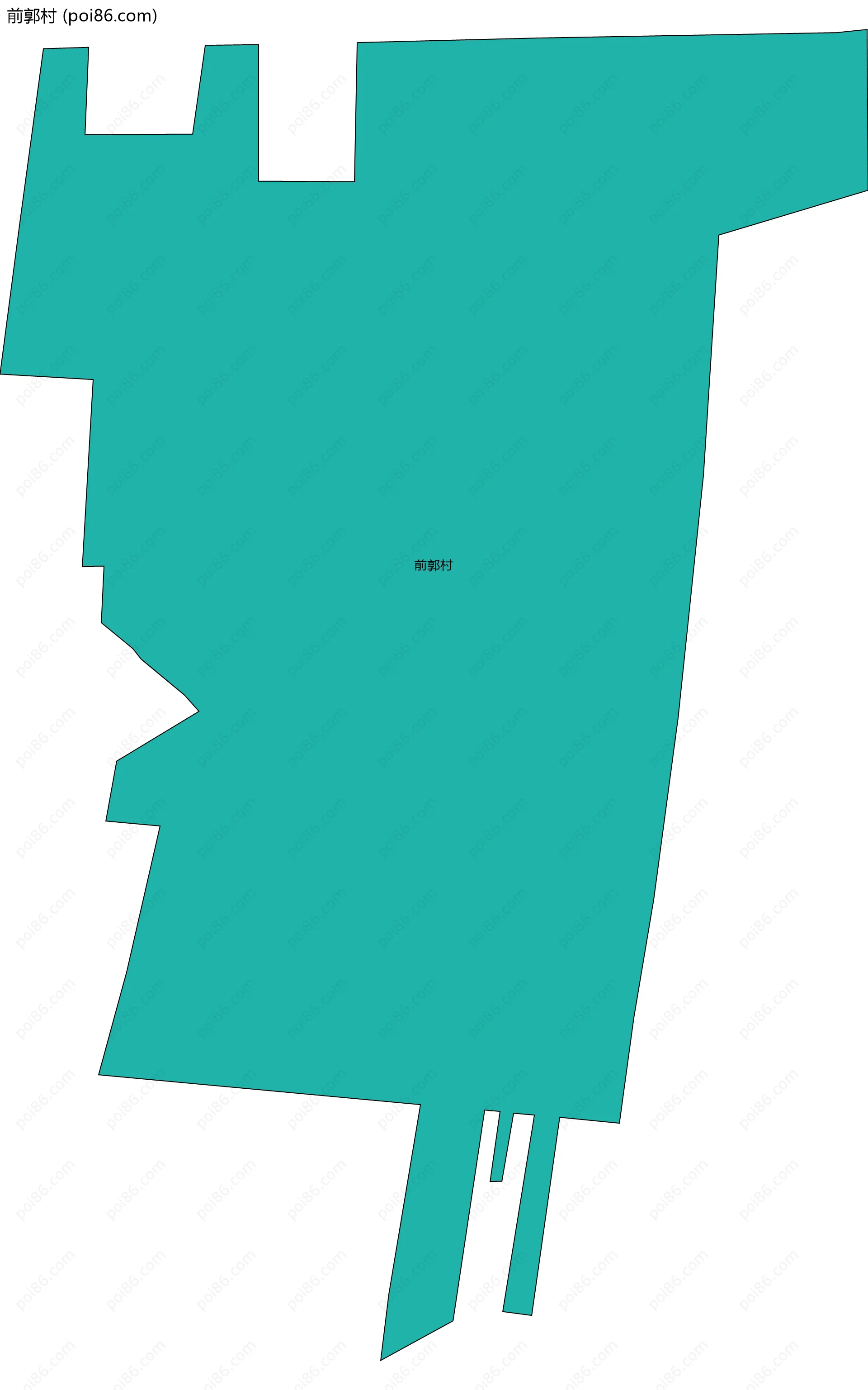 前郭村边界地图