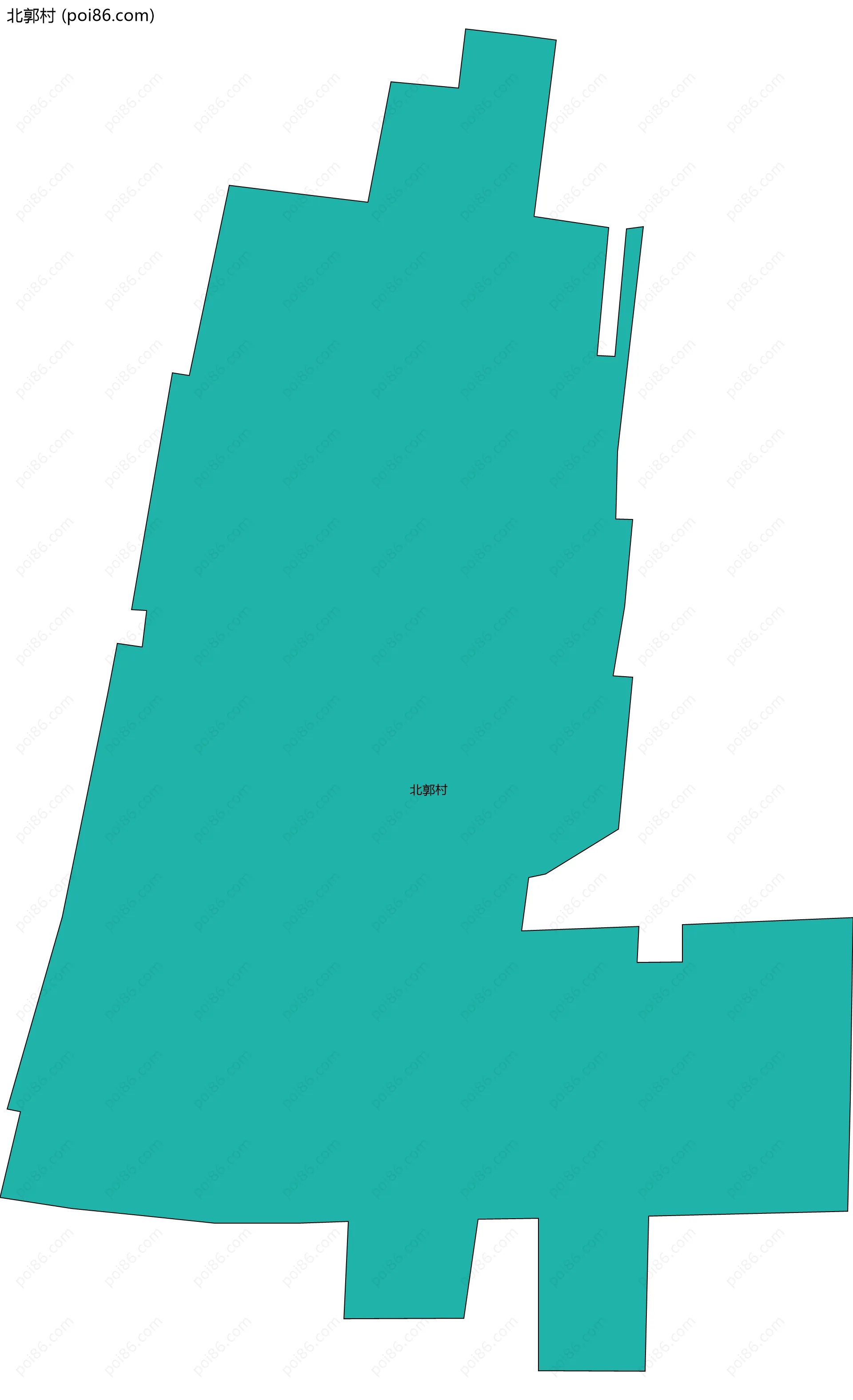 北郭村边界地图