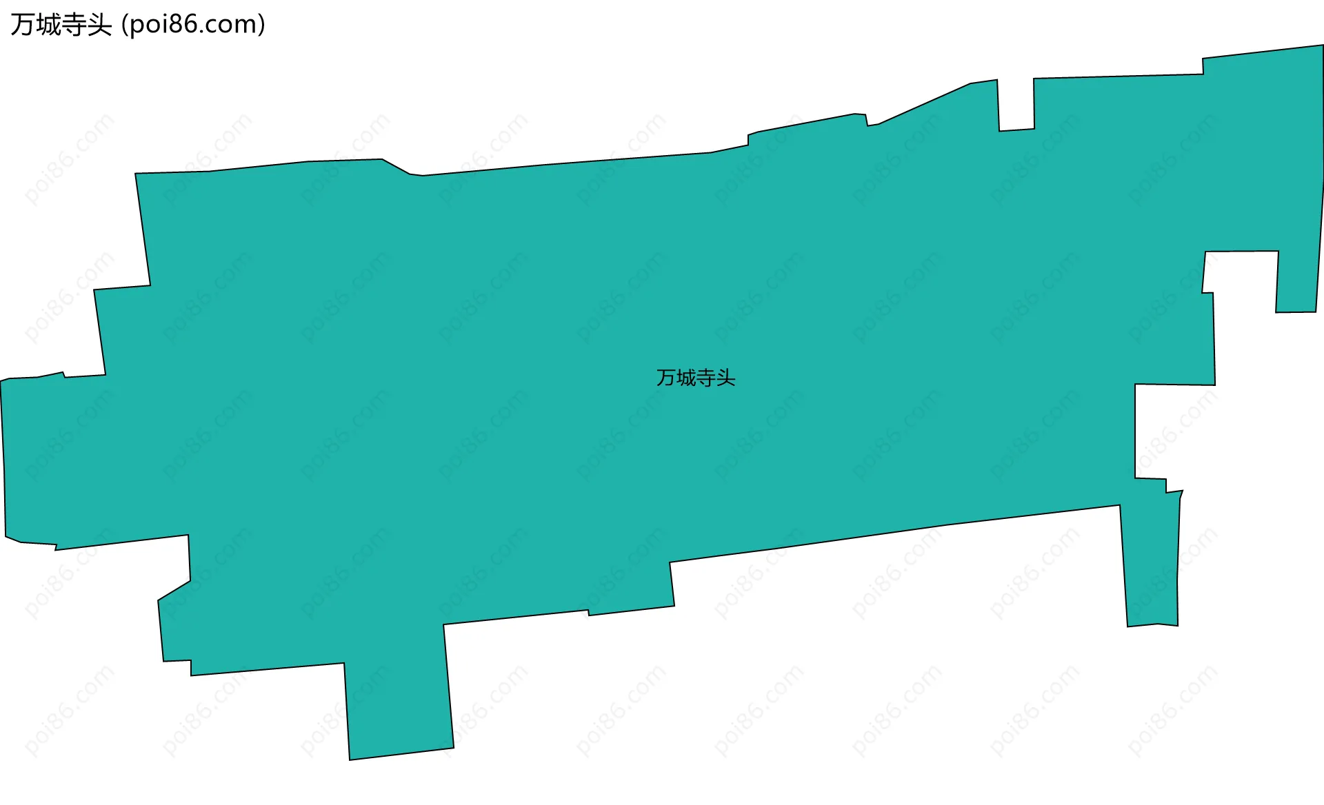 万城寺头边界地图