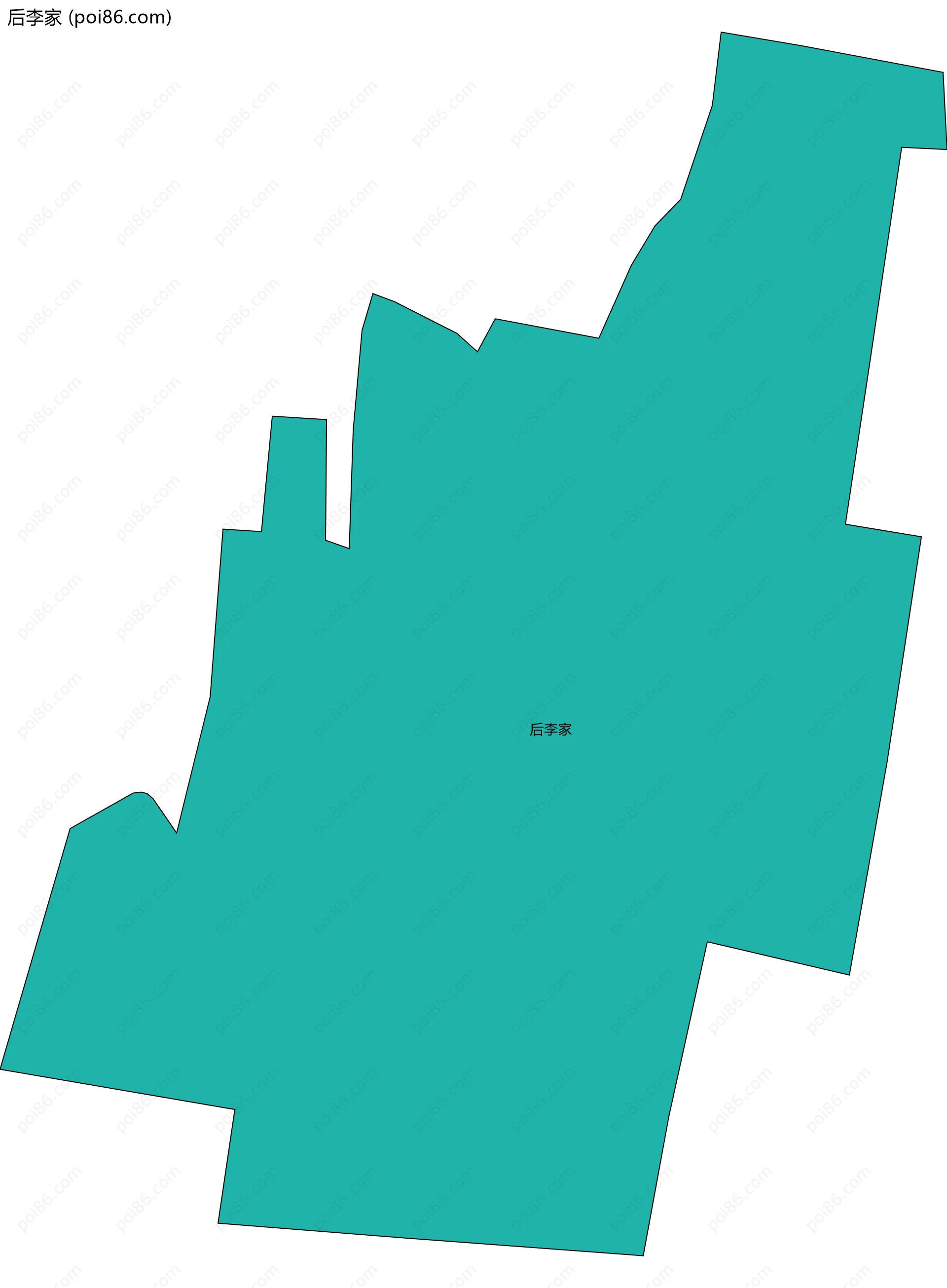 后李家边界地图