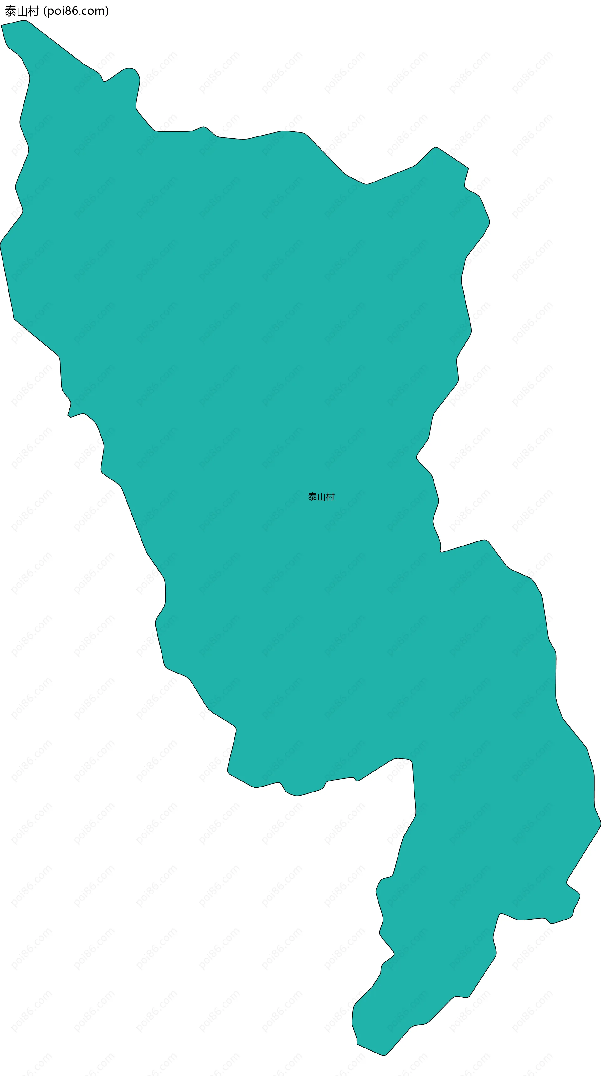 泰山村边界地图