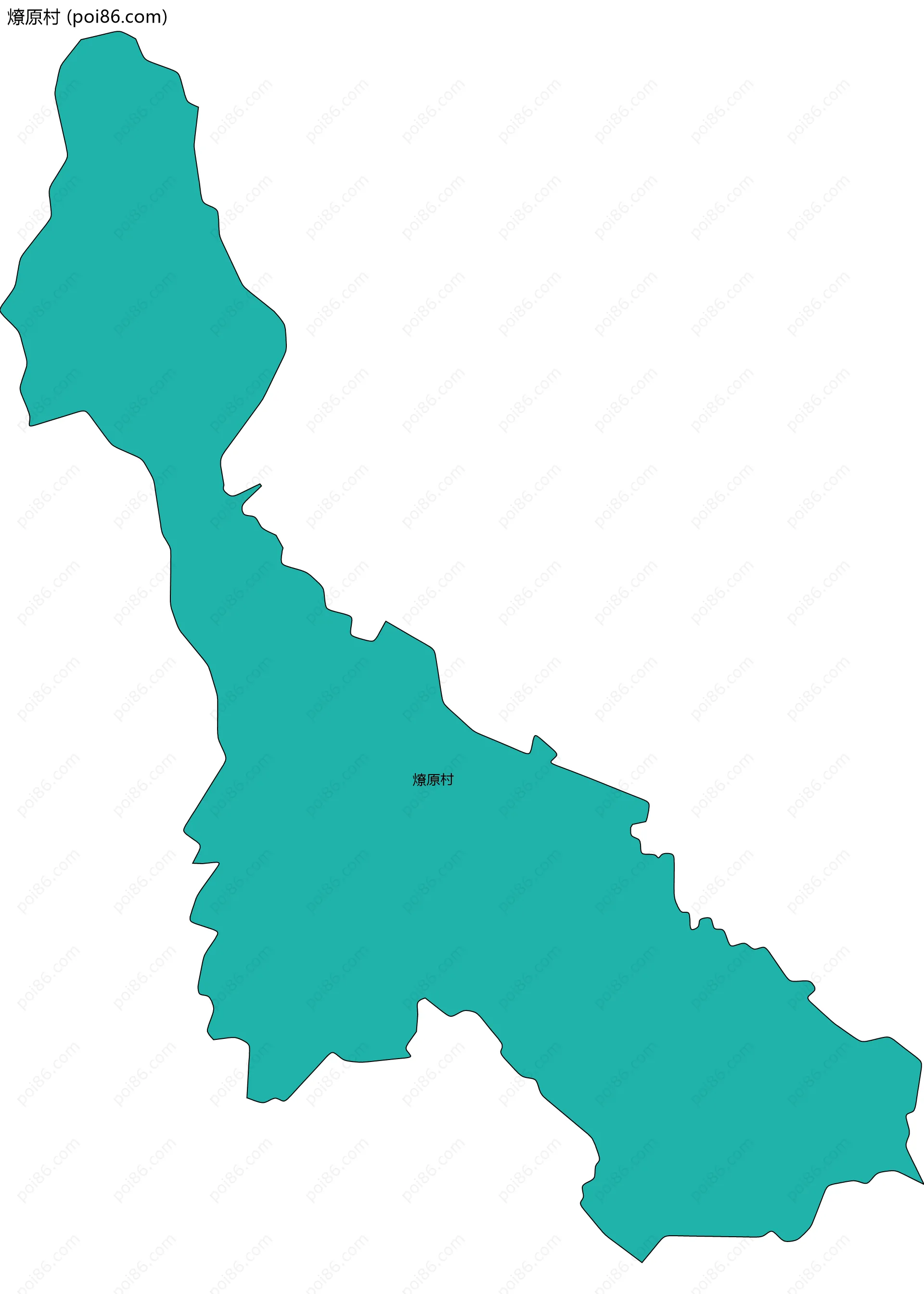 燎原村边界地图