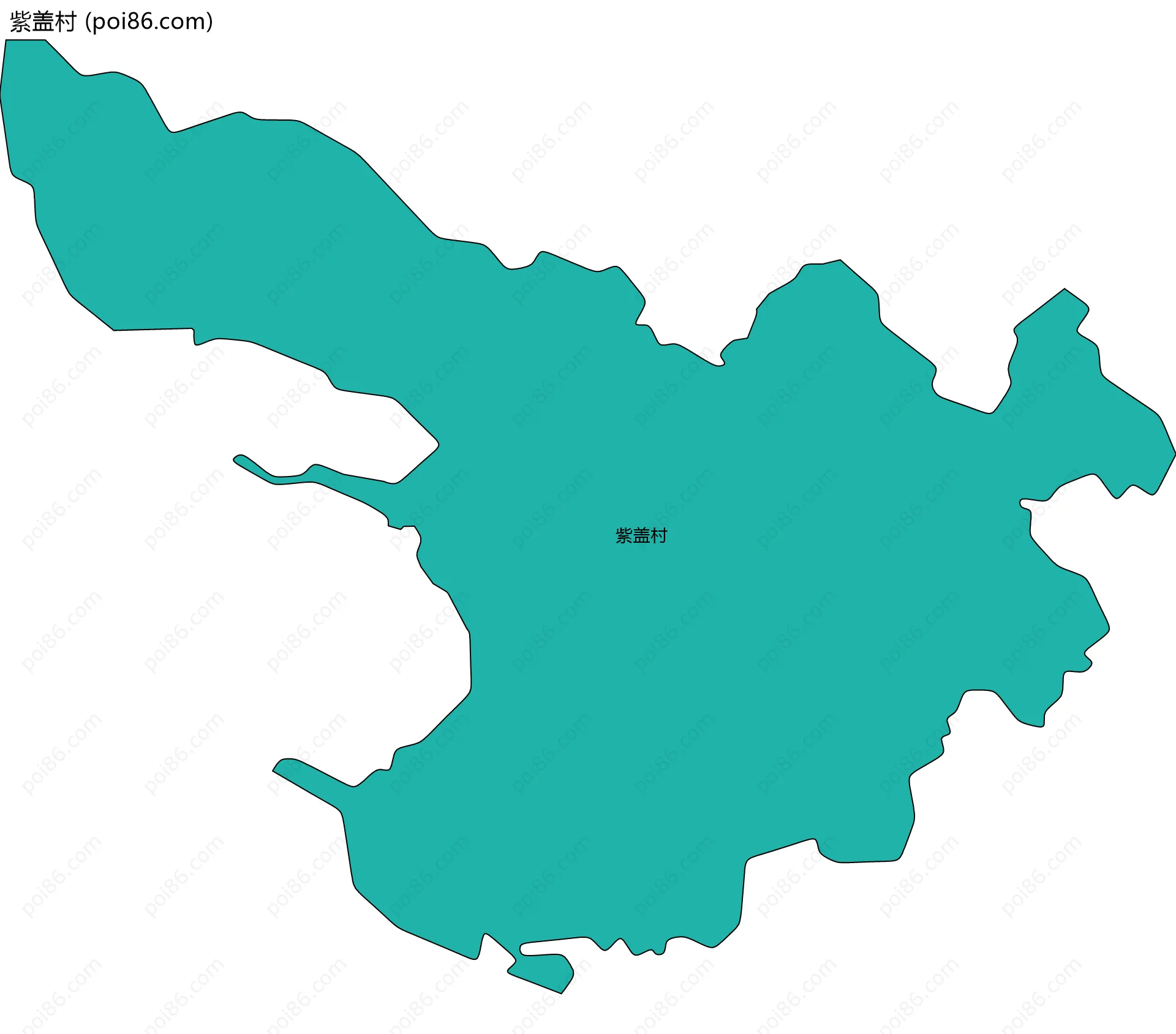 紫盖村边界地图