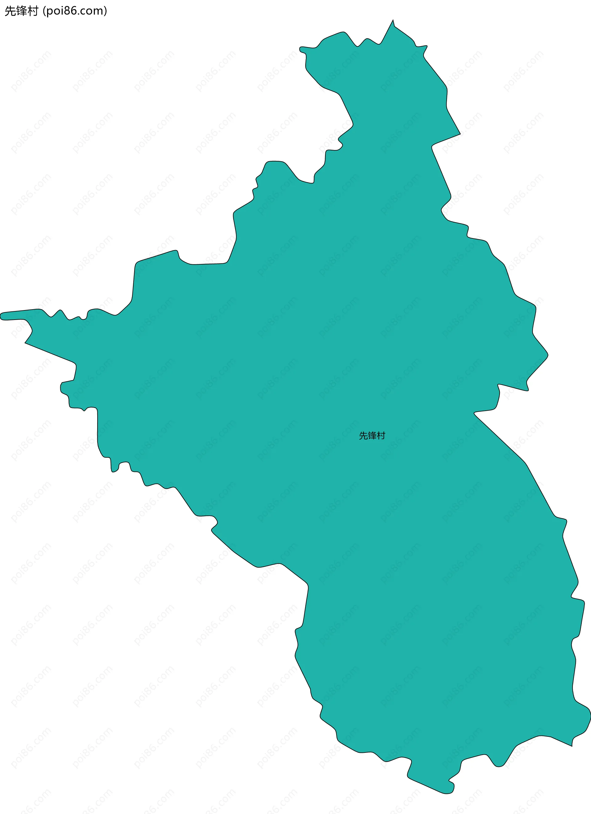 先锋村边界地图