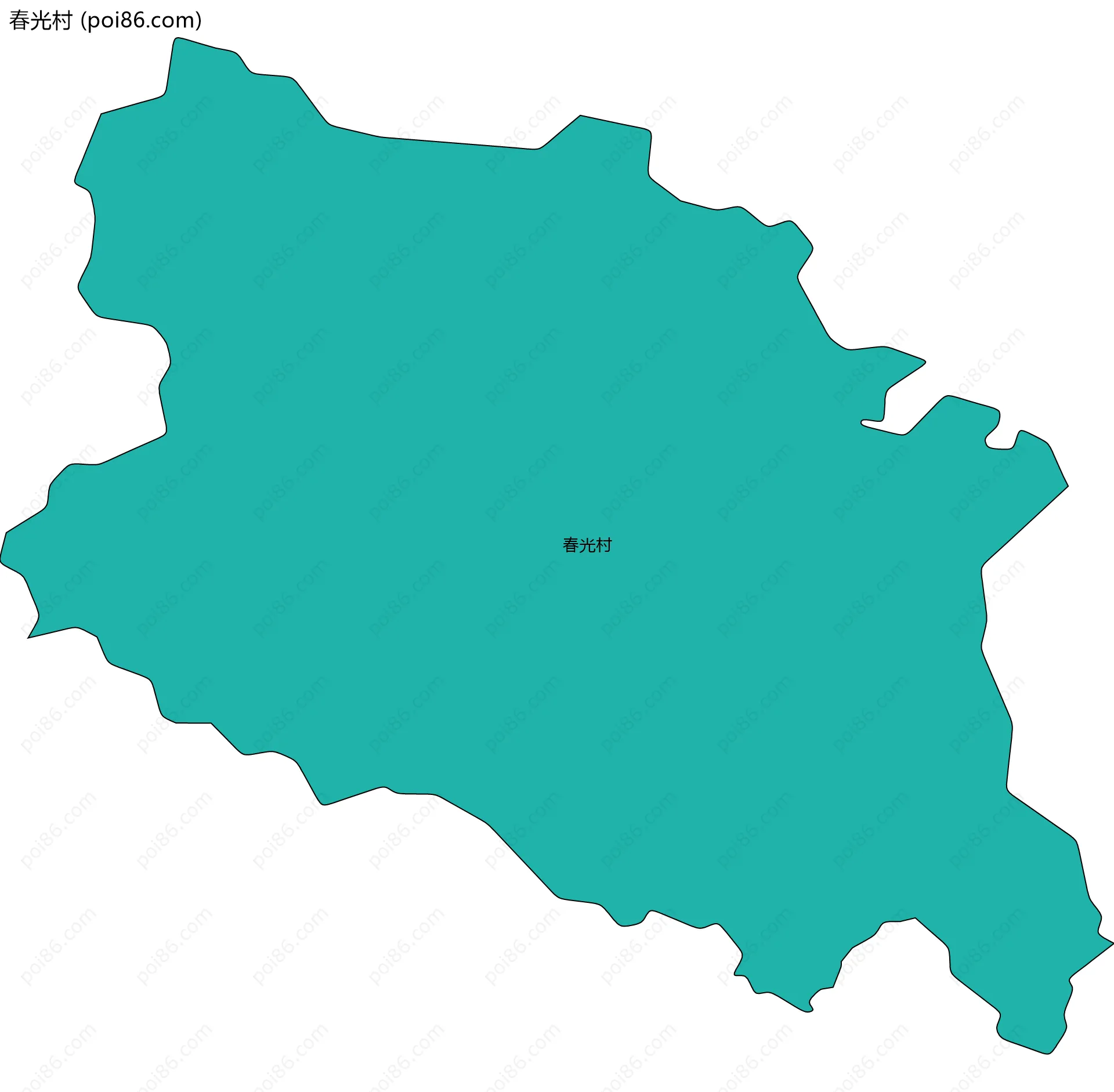 春光村边界地图