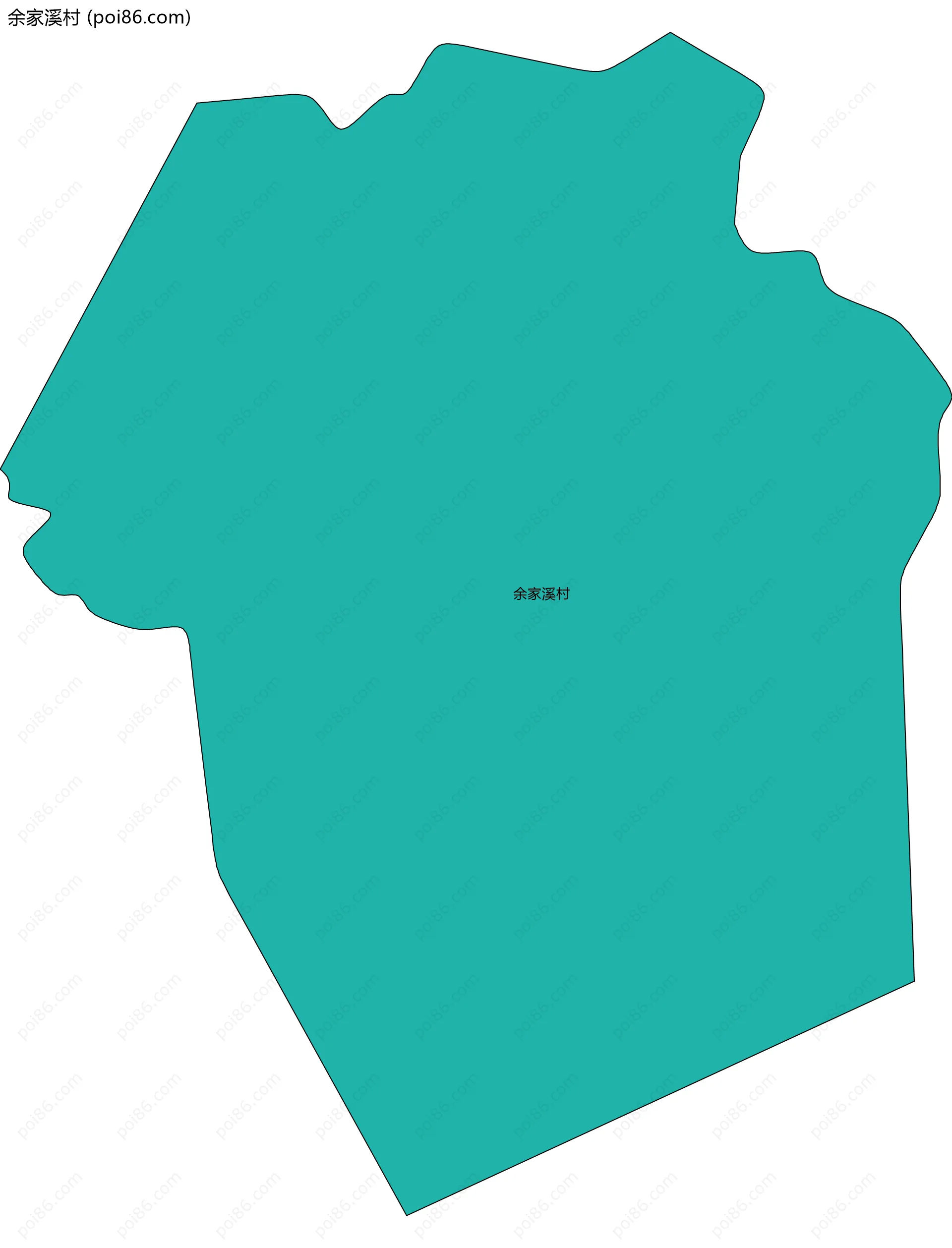 余家溪村边界地图