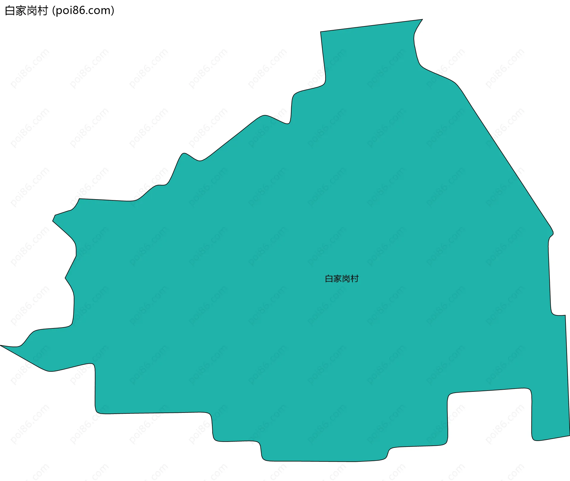 白家岗村边界地图