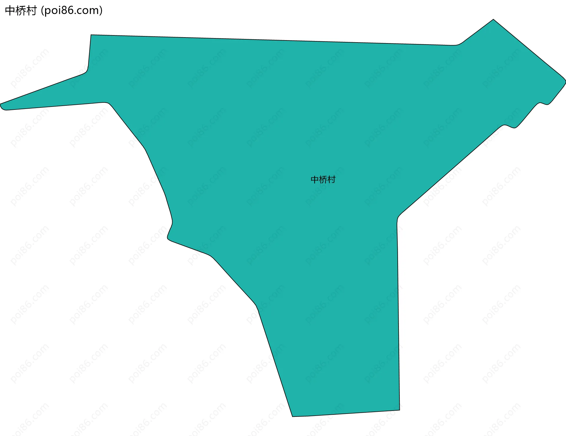 中桥村边界地图