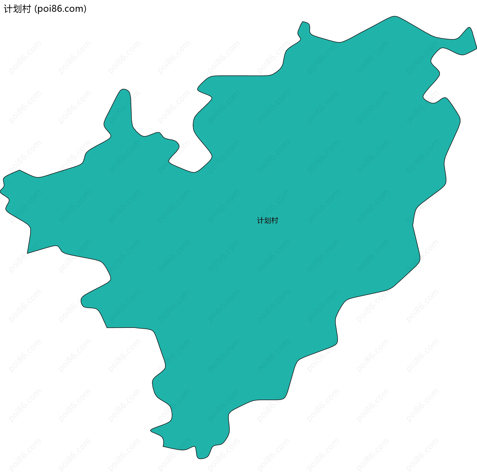 计划村边界地图