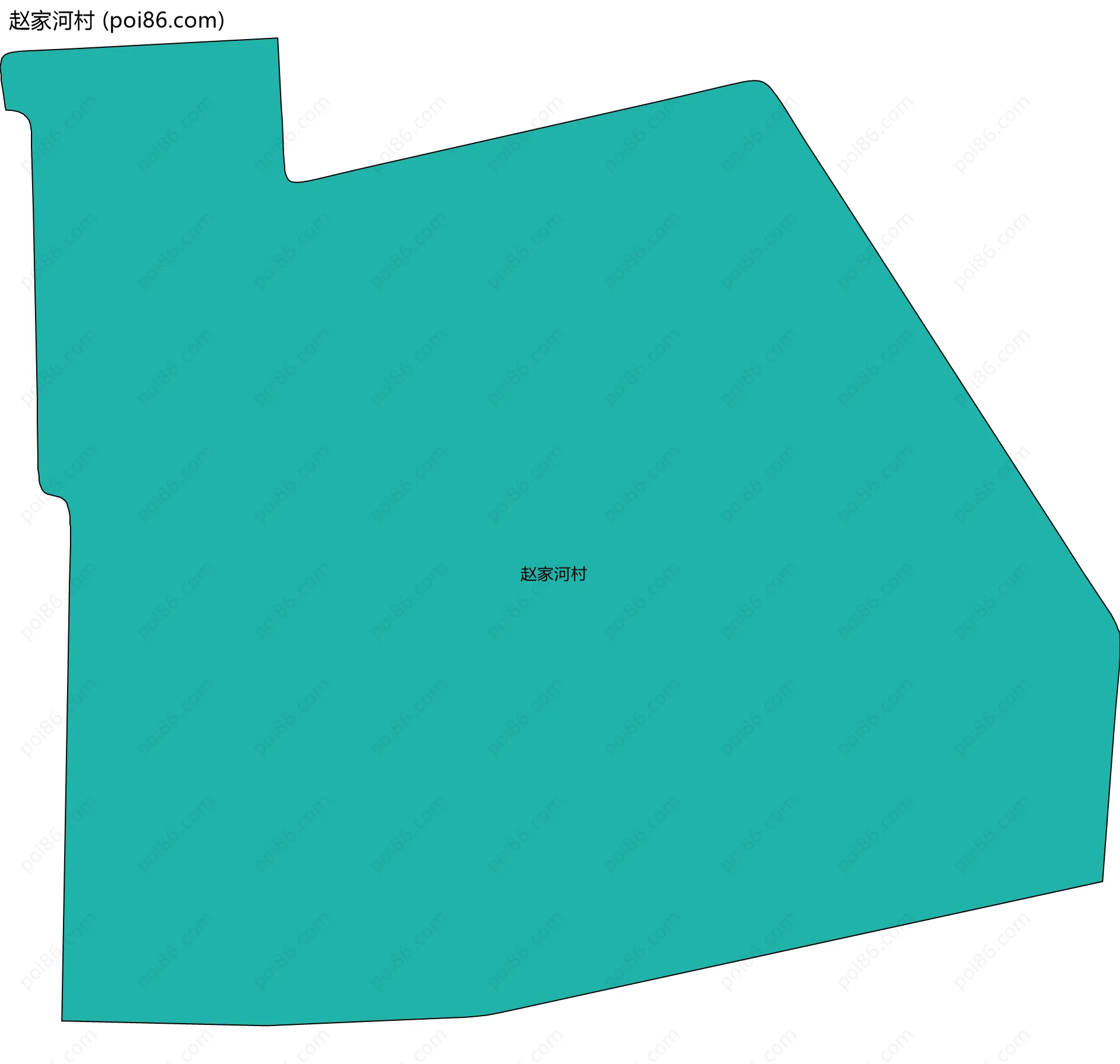 赵家河村边界地图