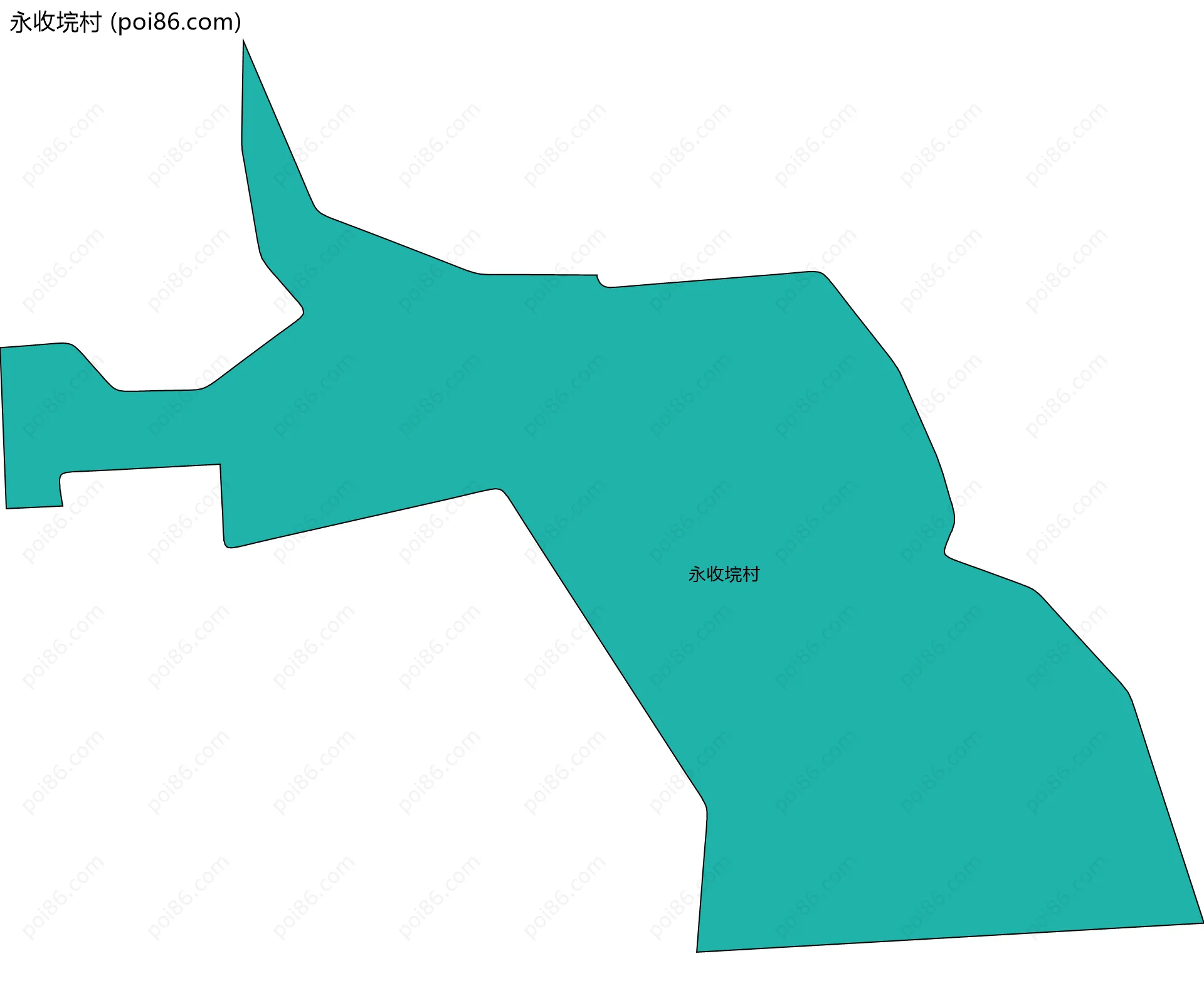 永收垸村边界地图
