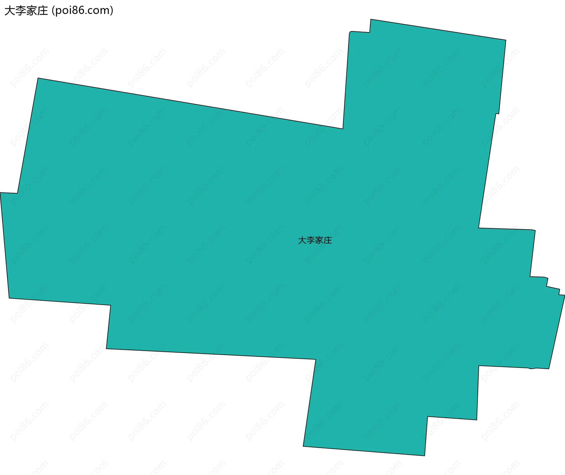 大李家庄边界地图