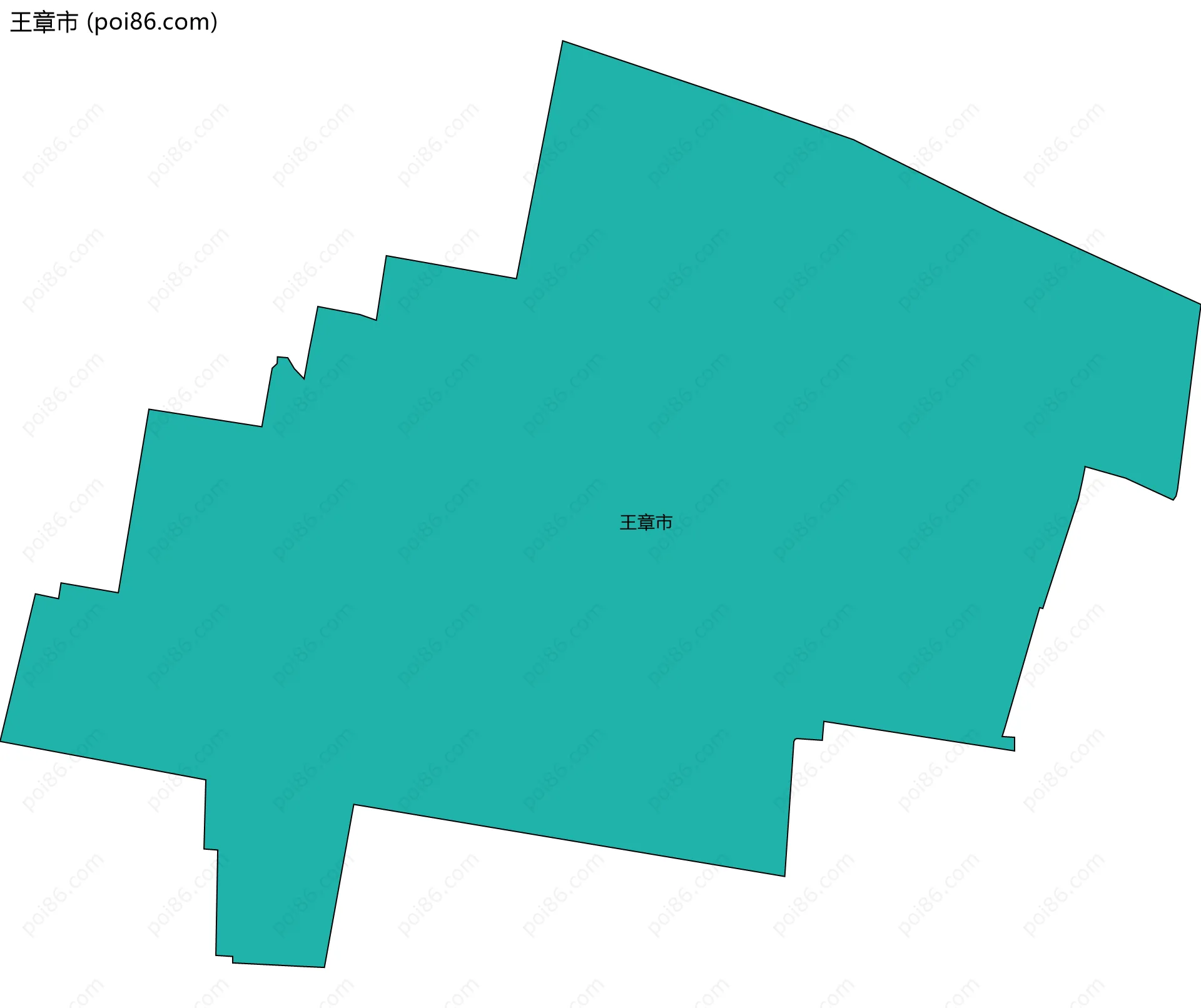 王章市边界地图