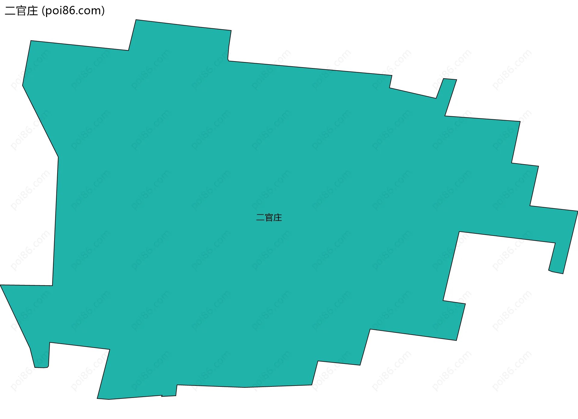 二官庄边界地图
