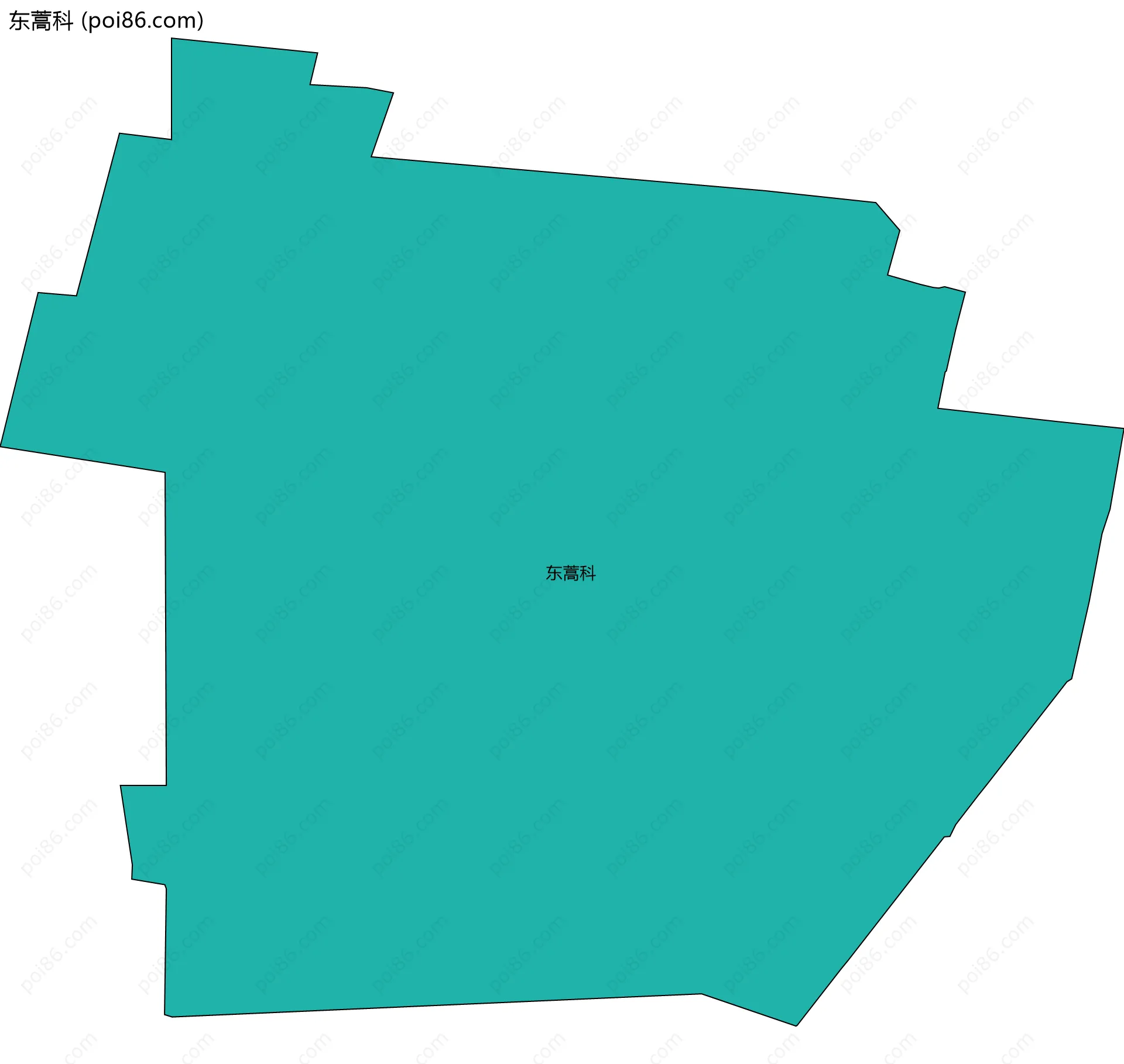 东蒿科边界地图