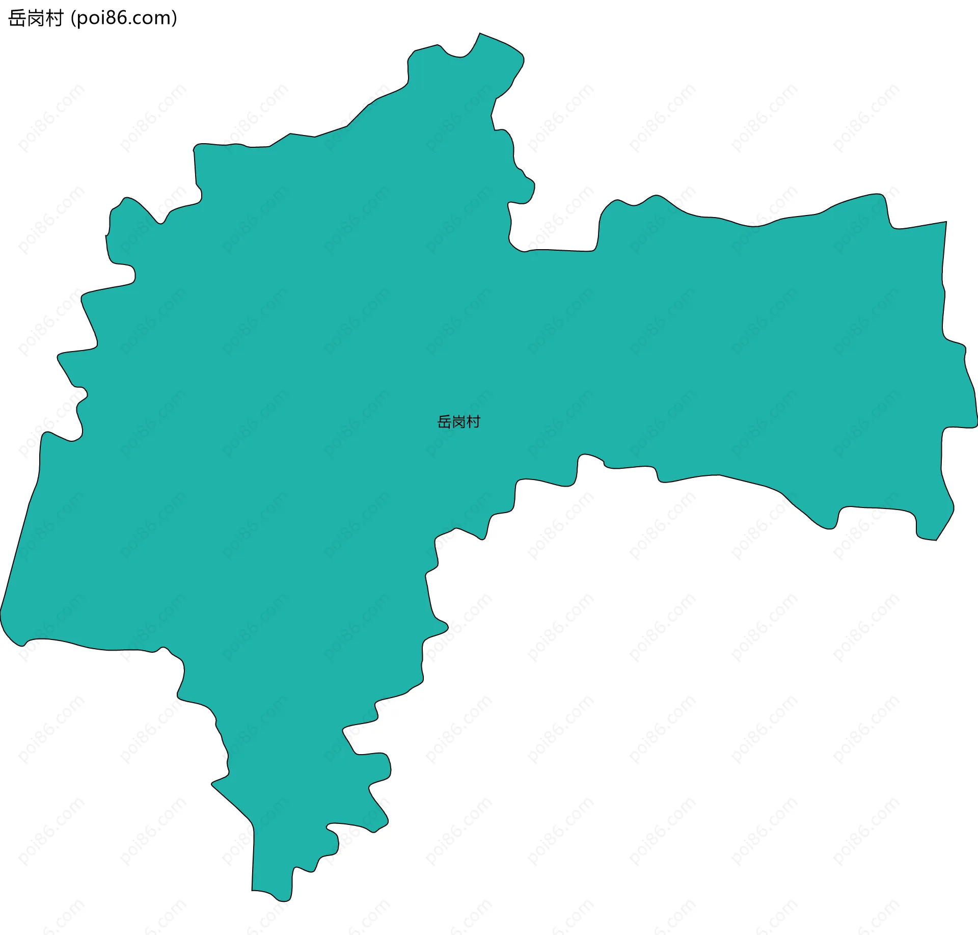 岳岗村边界地图