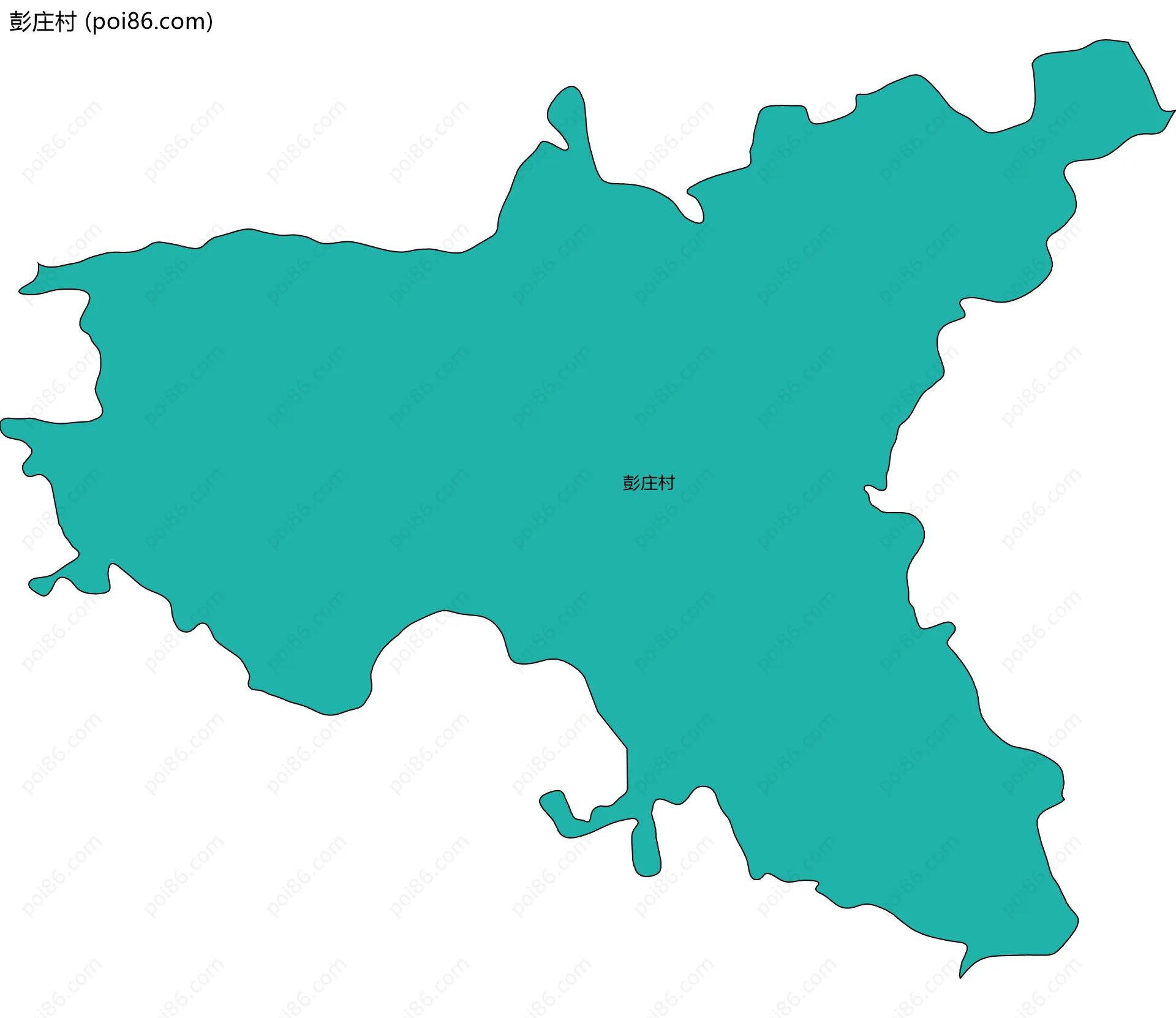 彭庄村边界地图