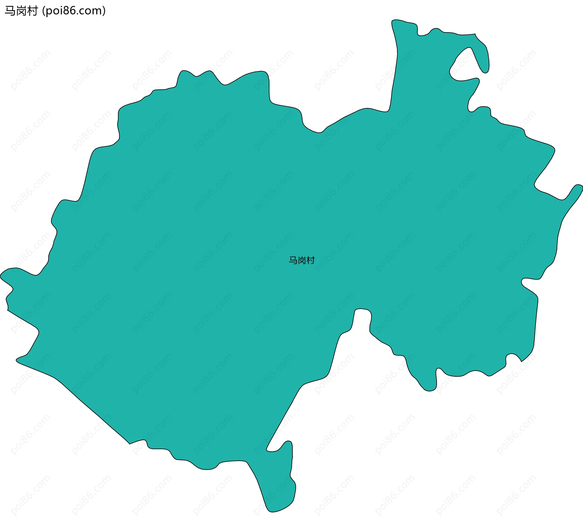 马岗村边界地图