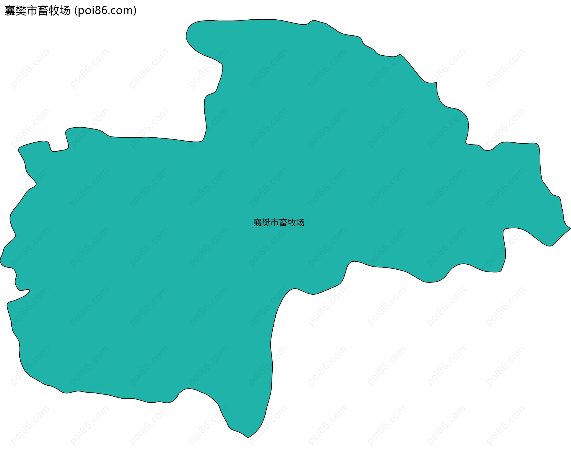 襄樊市畜牧场边界地图