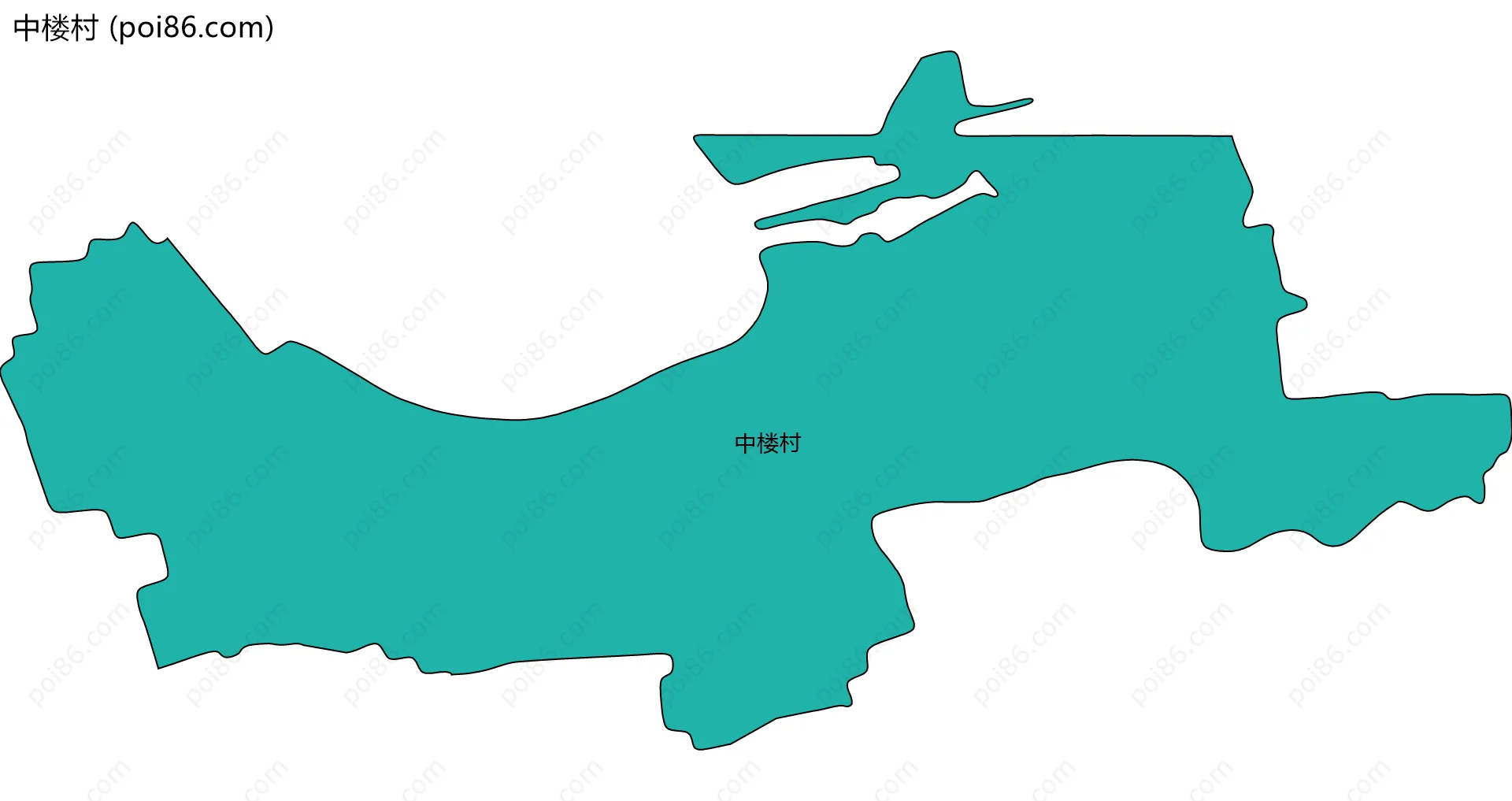 中楼村边界地图