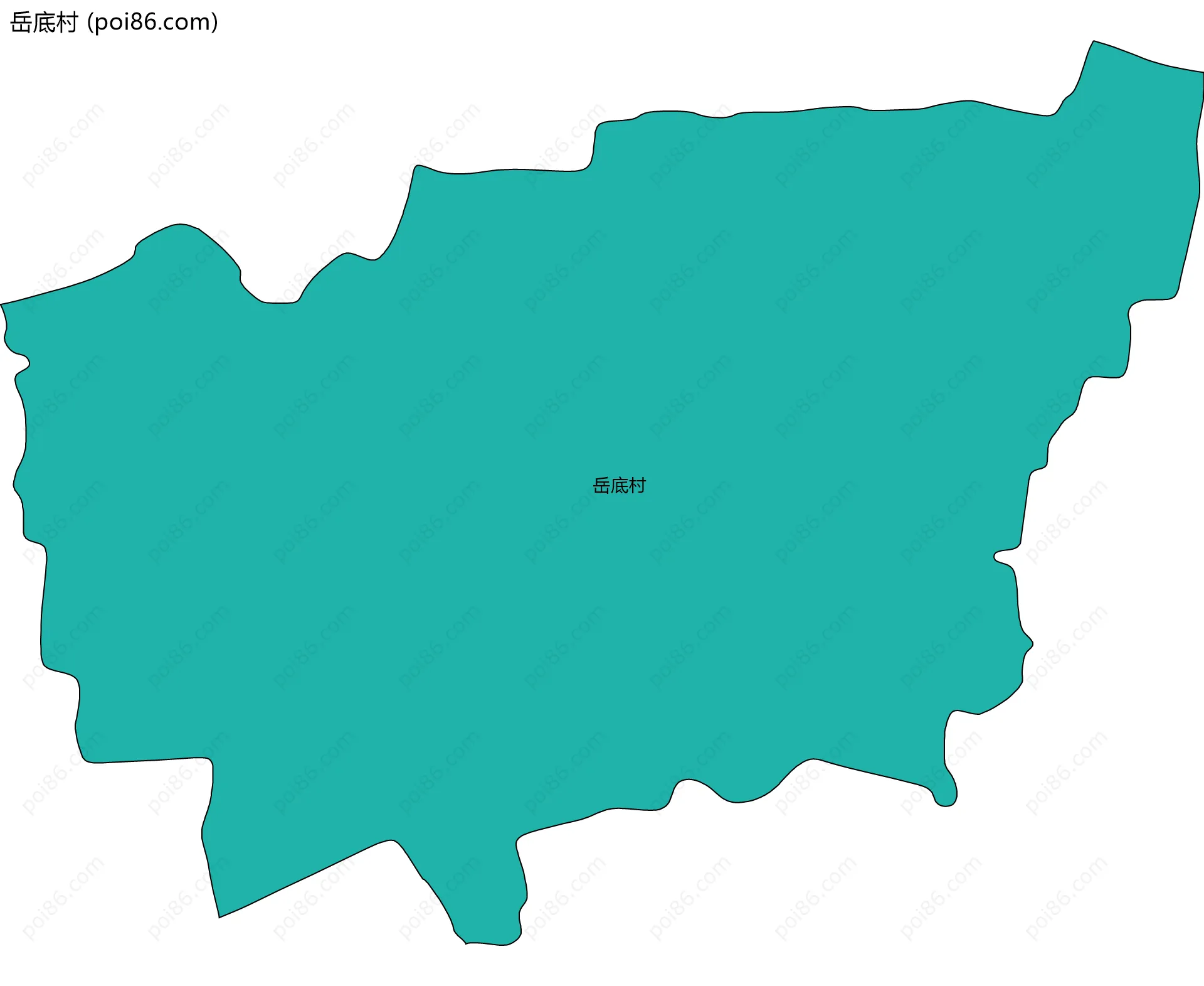 岳底村边界地图