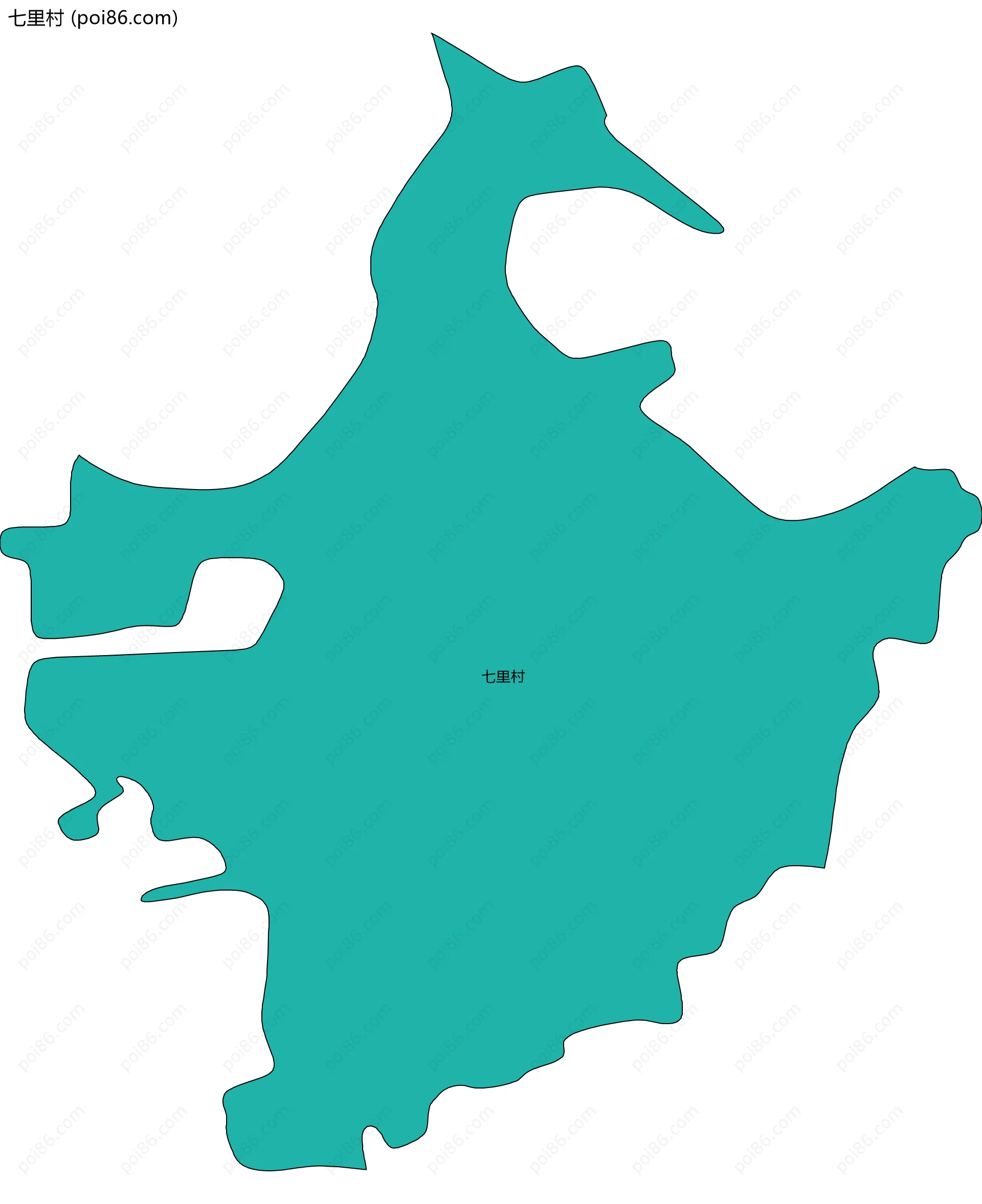 七里村边界地图