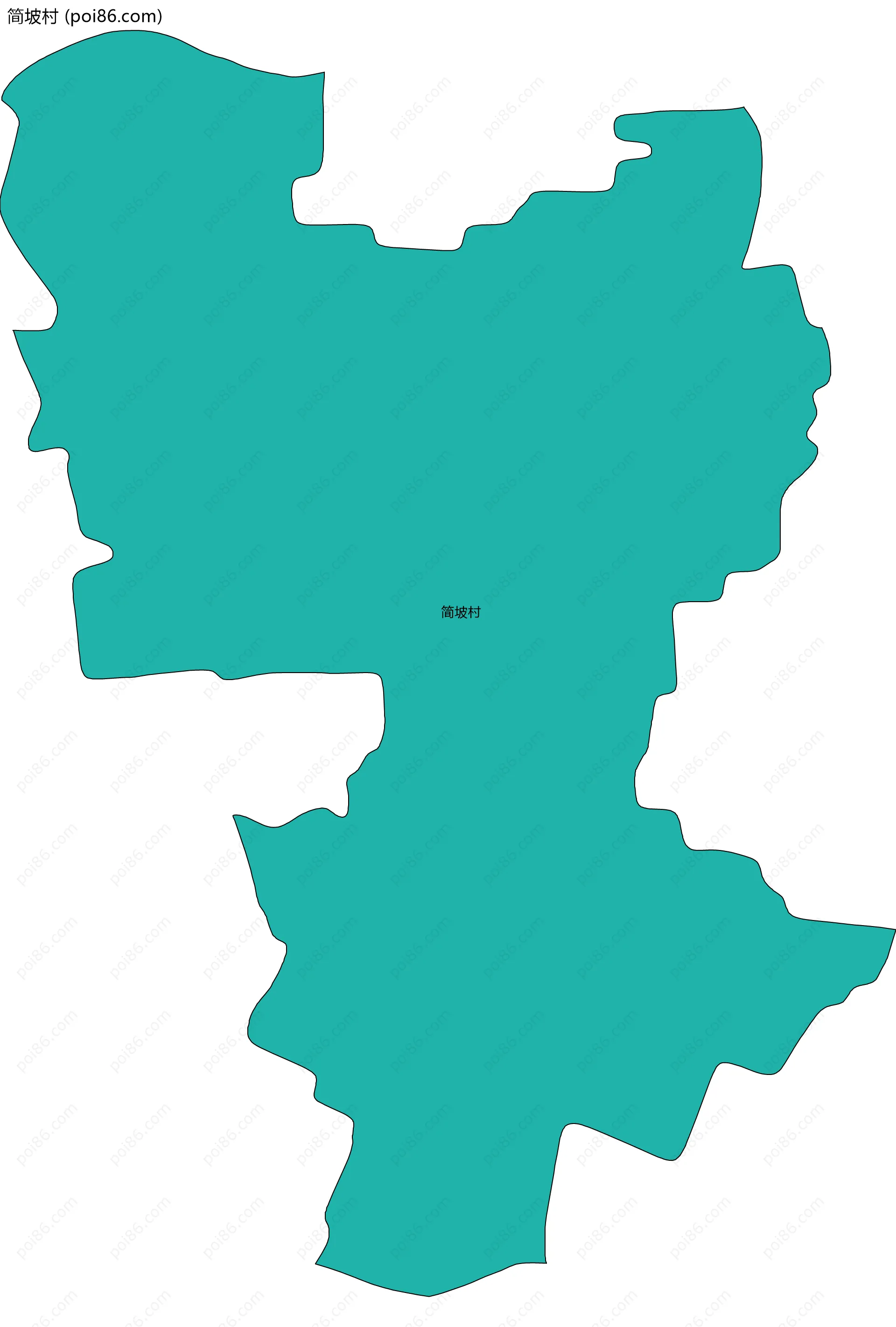 简坡村边界地图