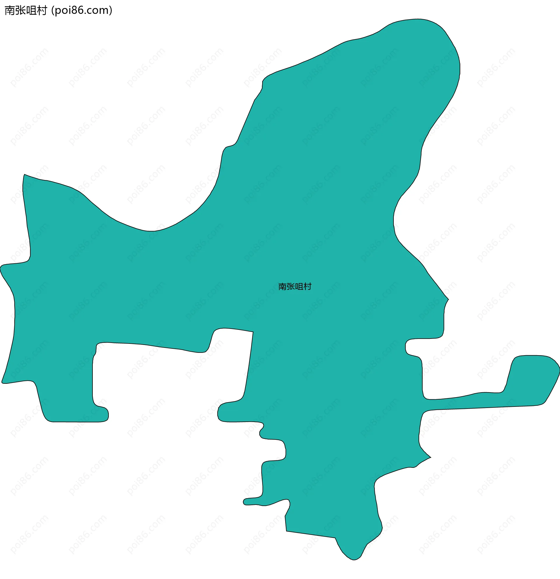 南张咀村边界地图