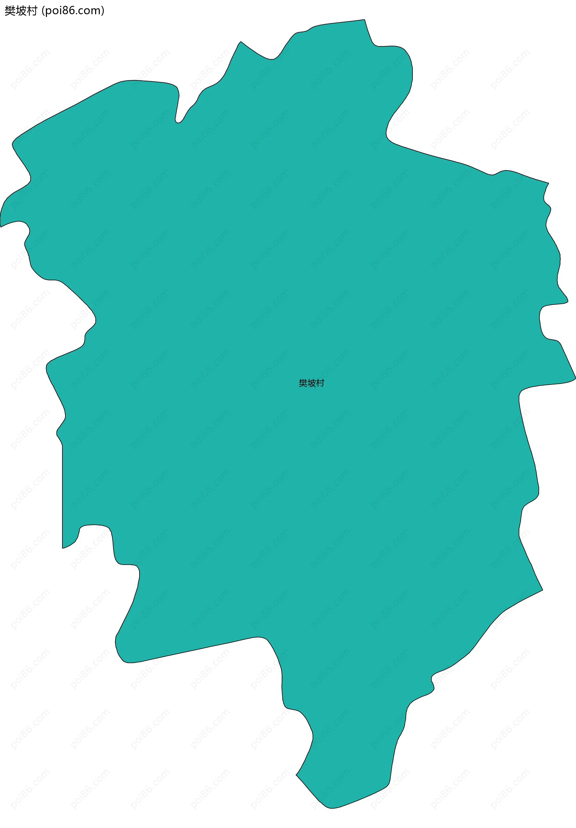 樊坡村边界地图