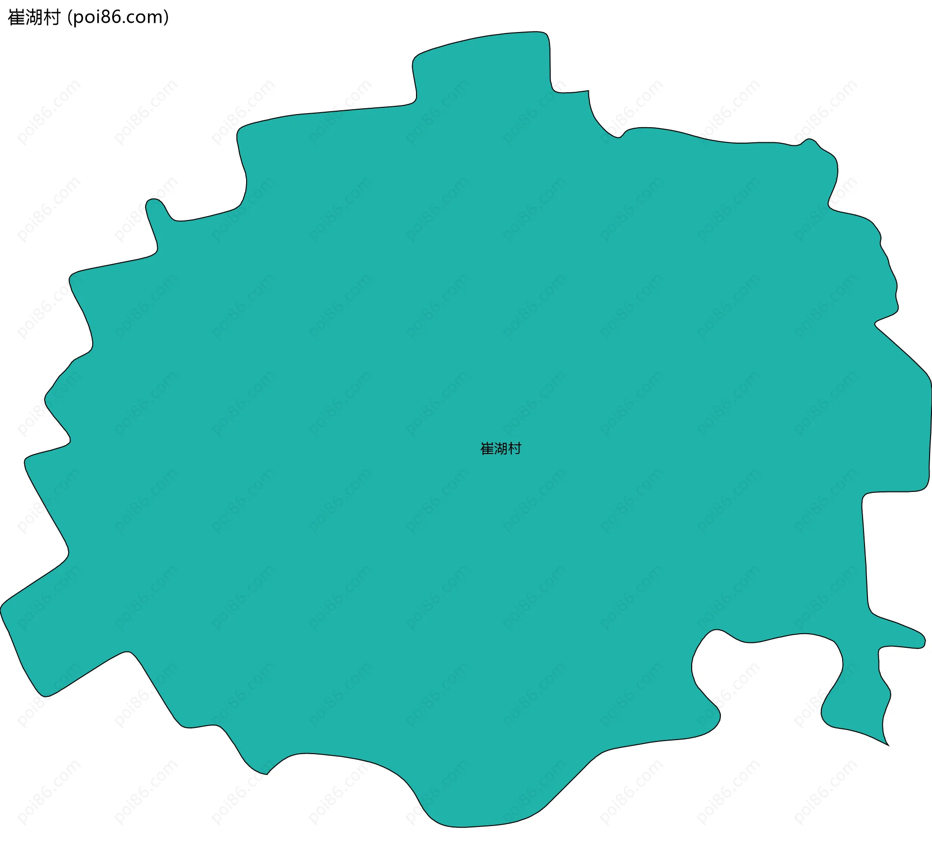 崔湖村边界地图