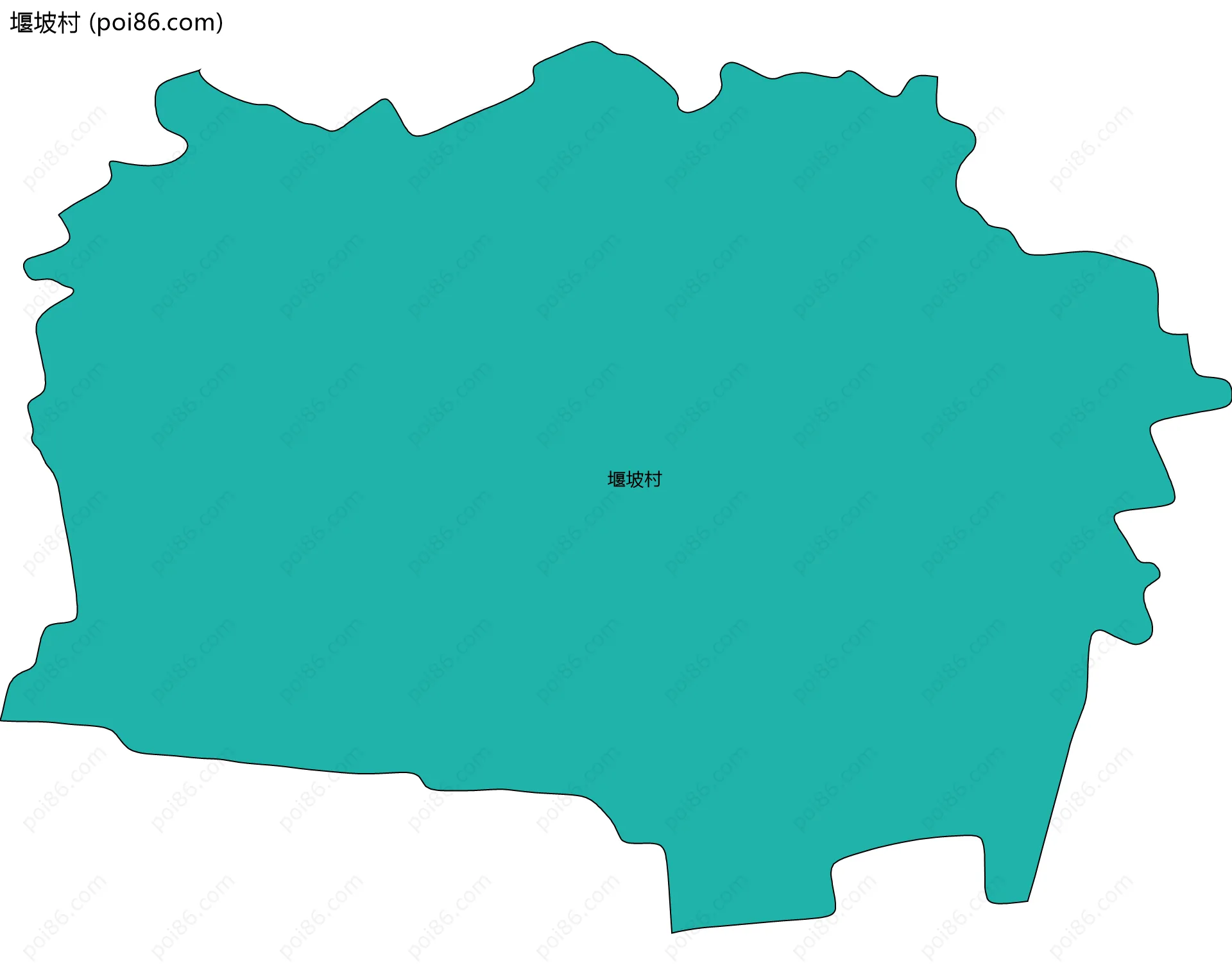堰坡村边界地图