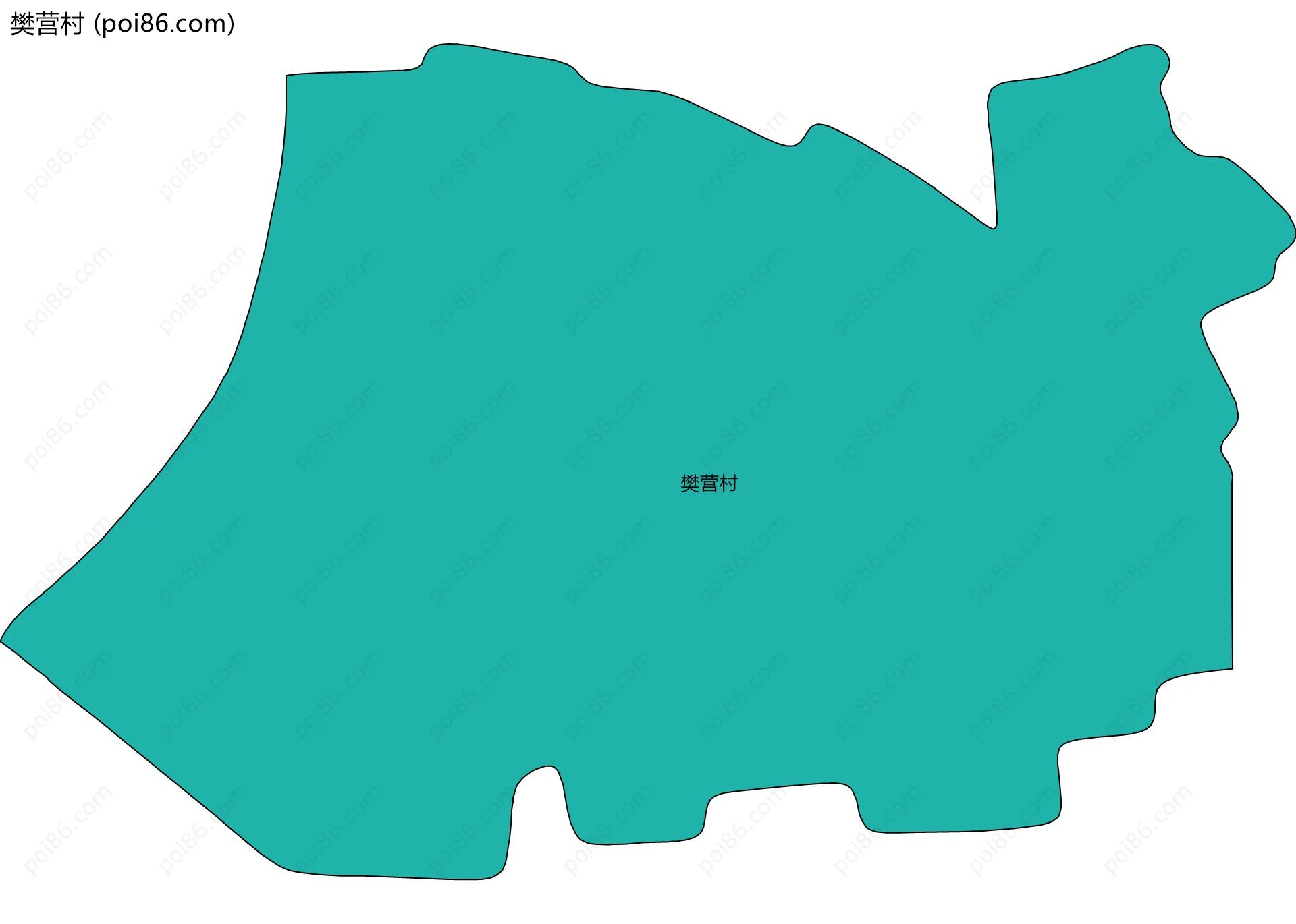 樊营村边界地图