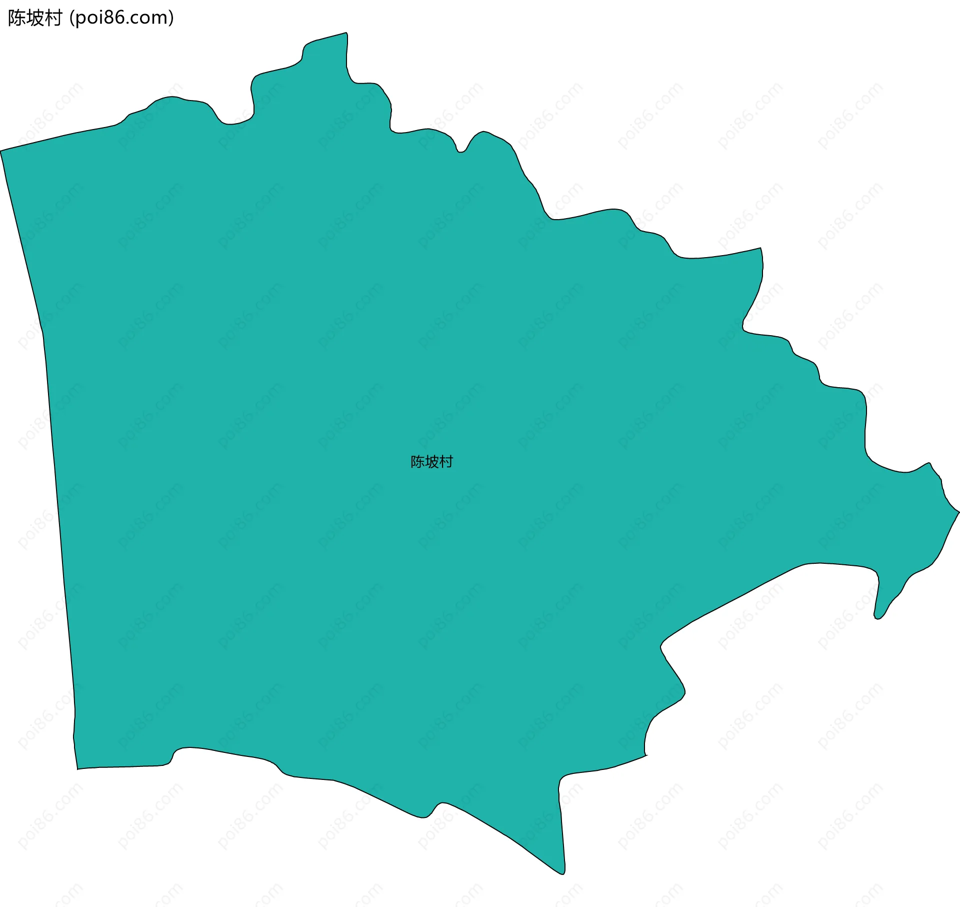 陈坡村边界地图