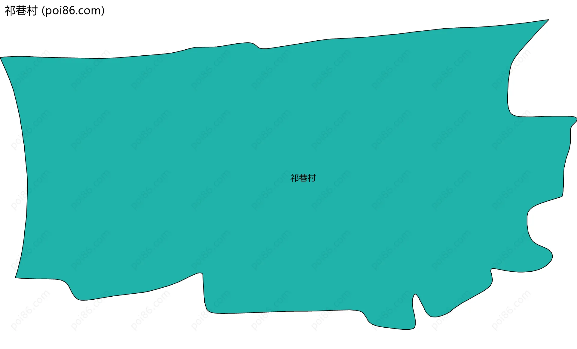 祁巷村边界地图