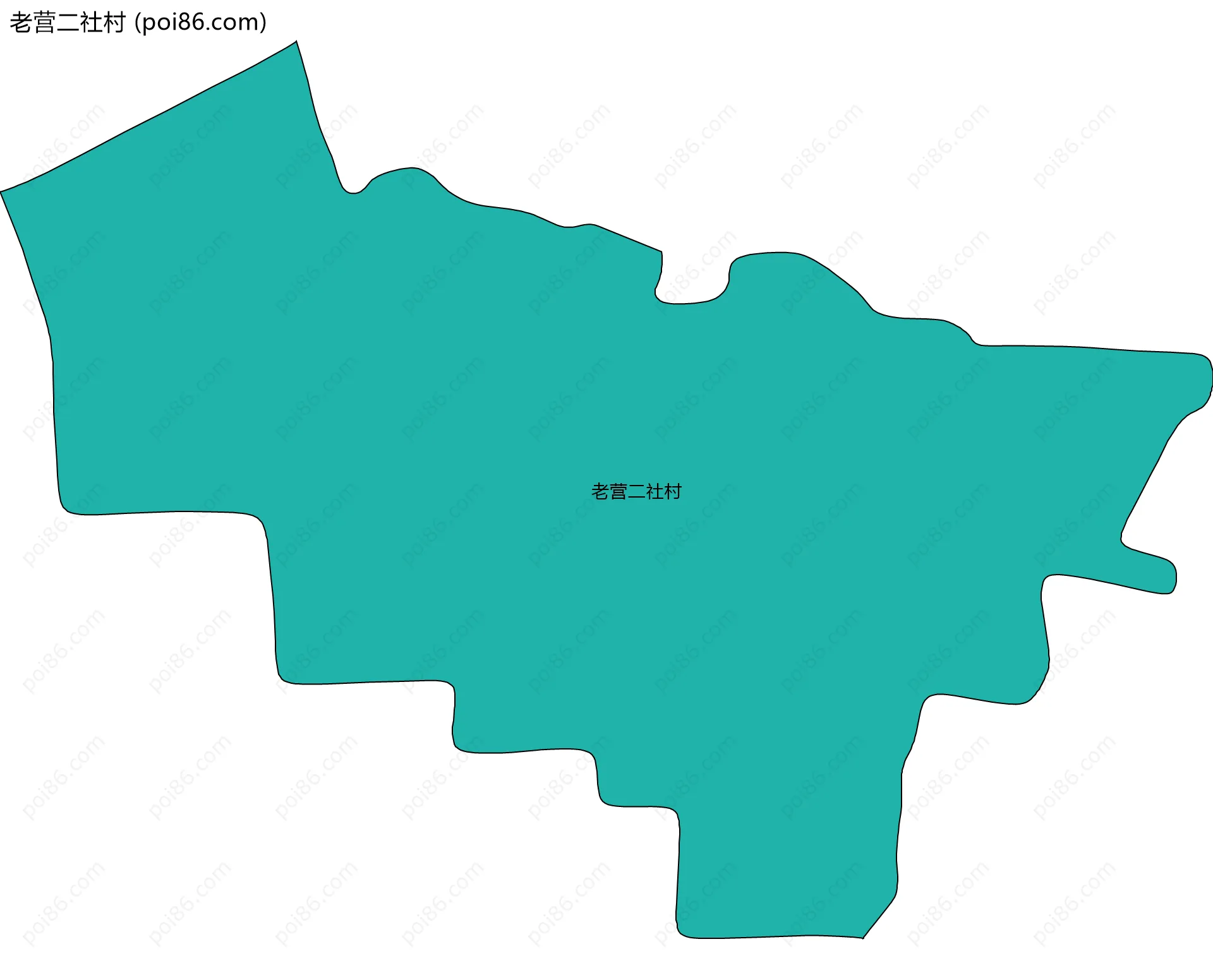 老营二社村边界地图