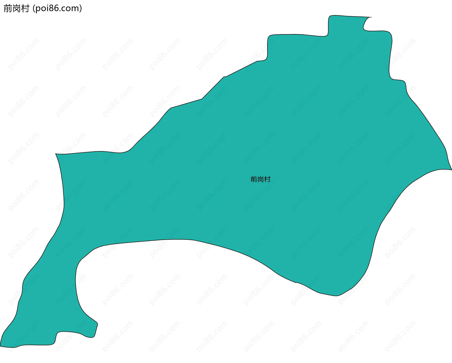 前岗村边界地图