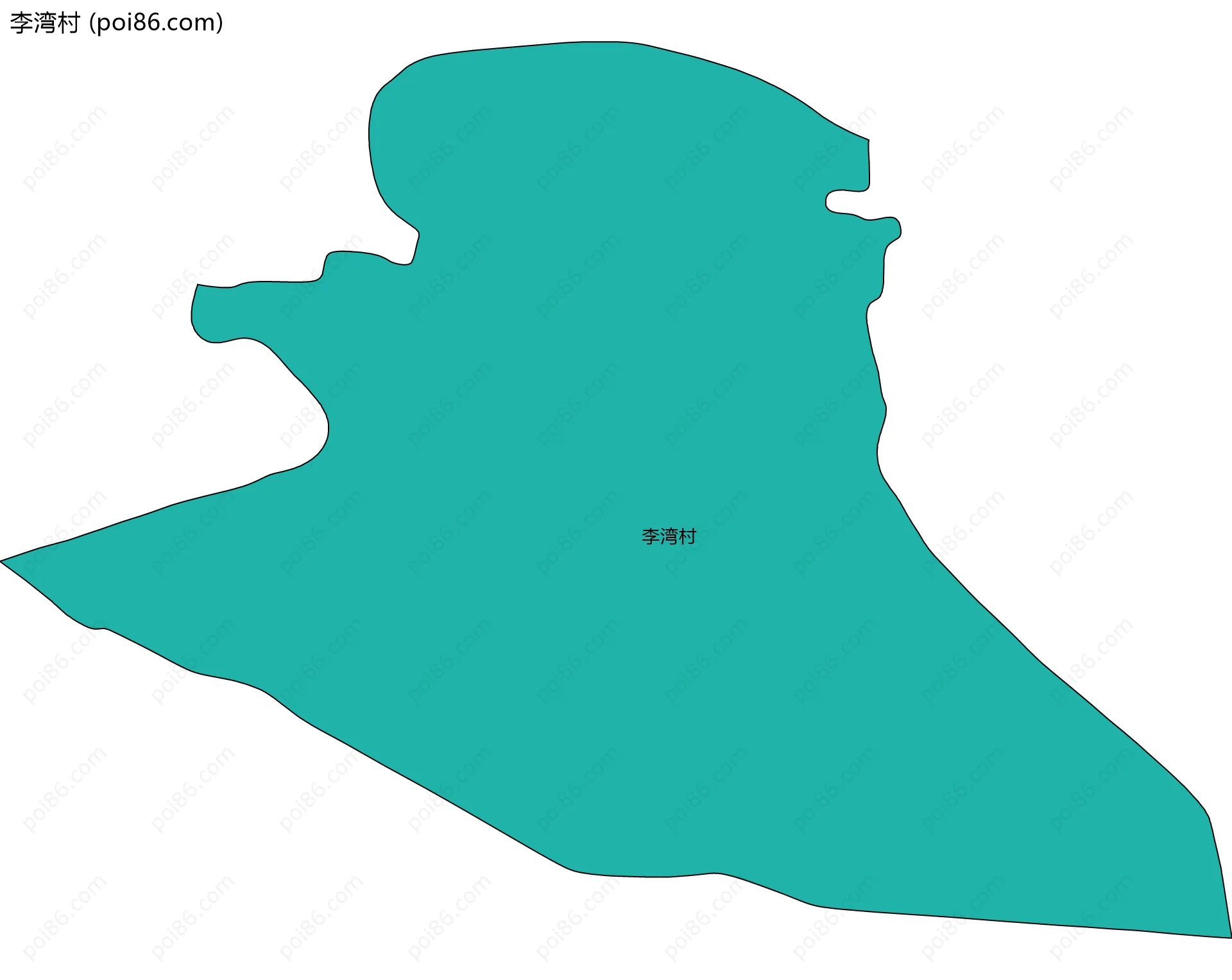李湾村边界地图