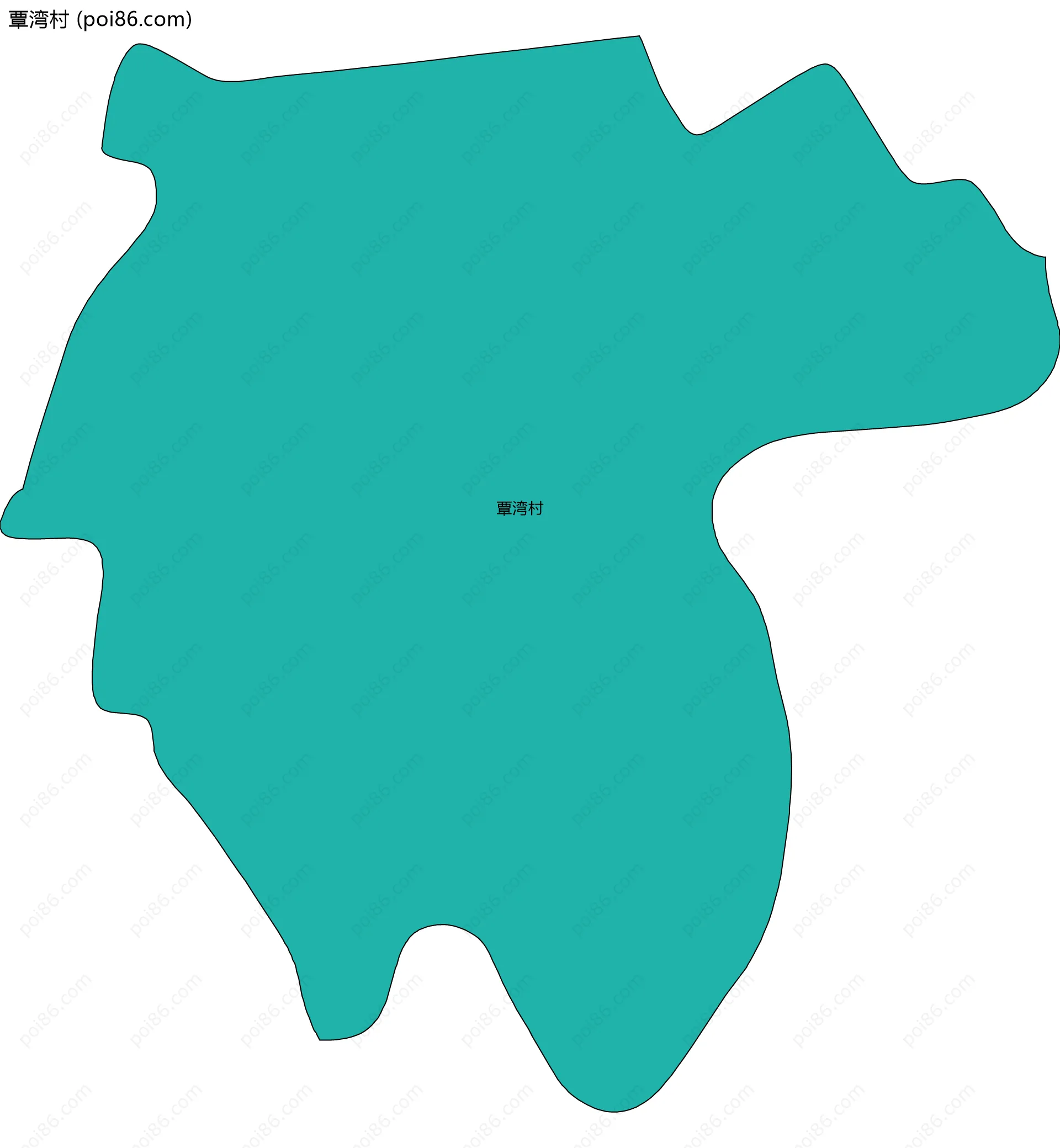 覃湾村边界地图