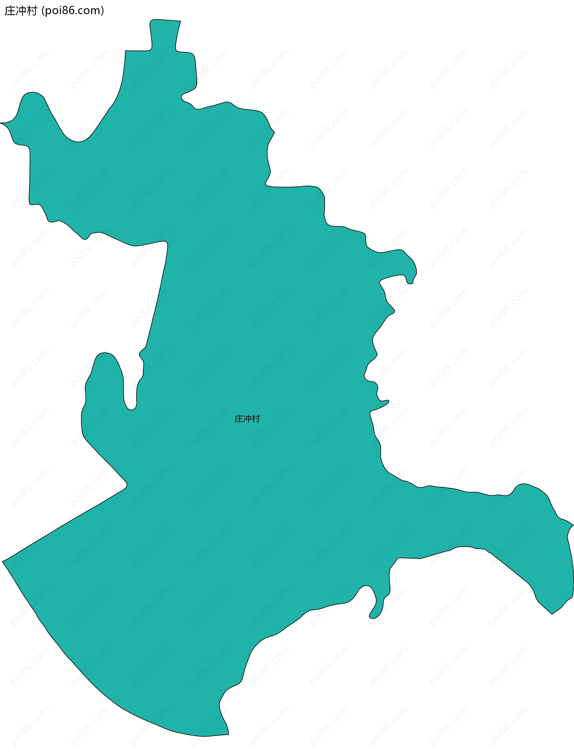 庄冲村边界地图