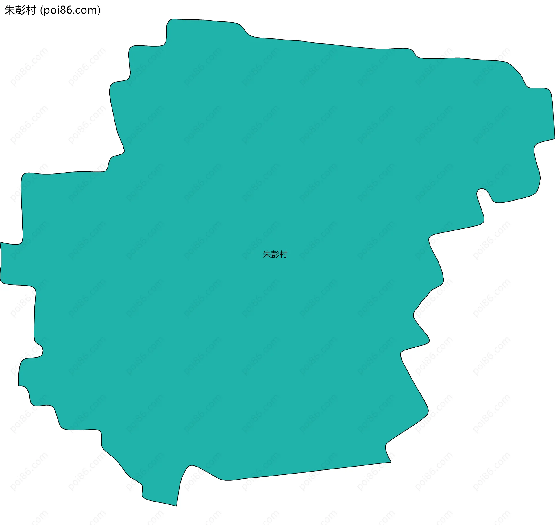 朱彭村边界地图