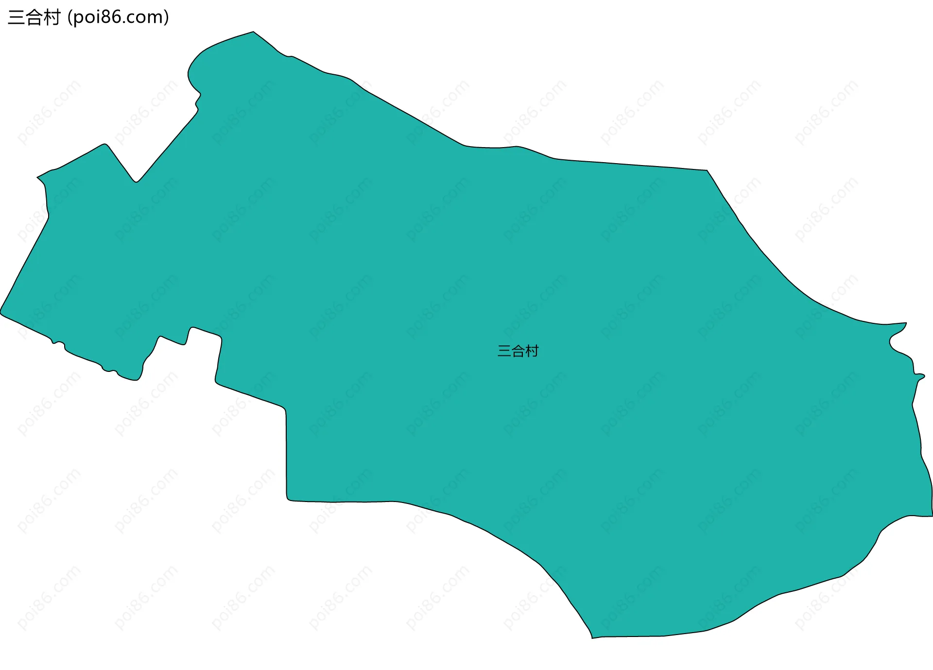 三合村边界地图