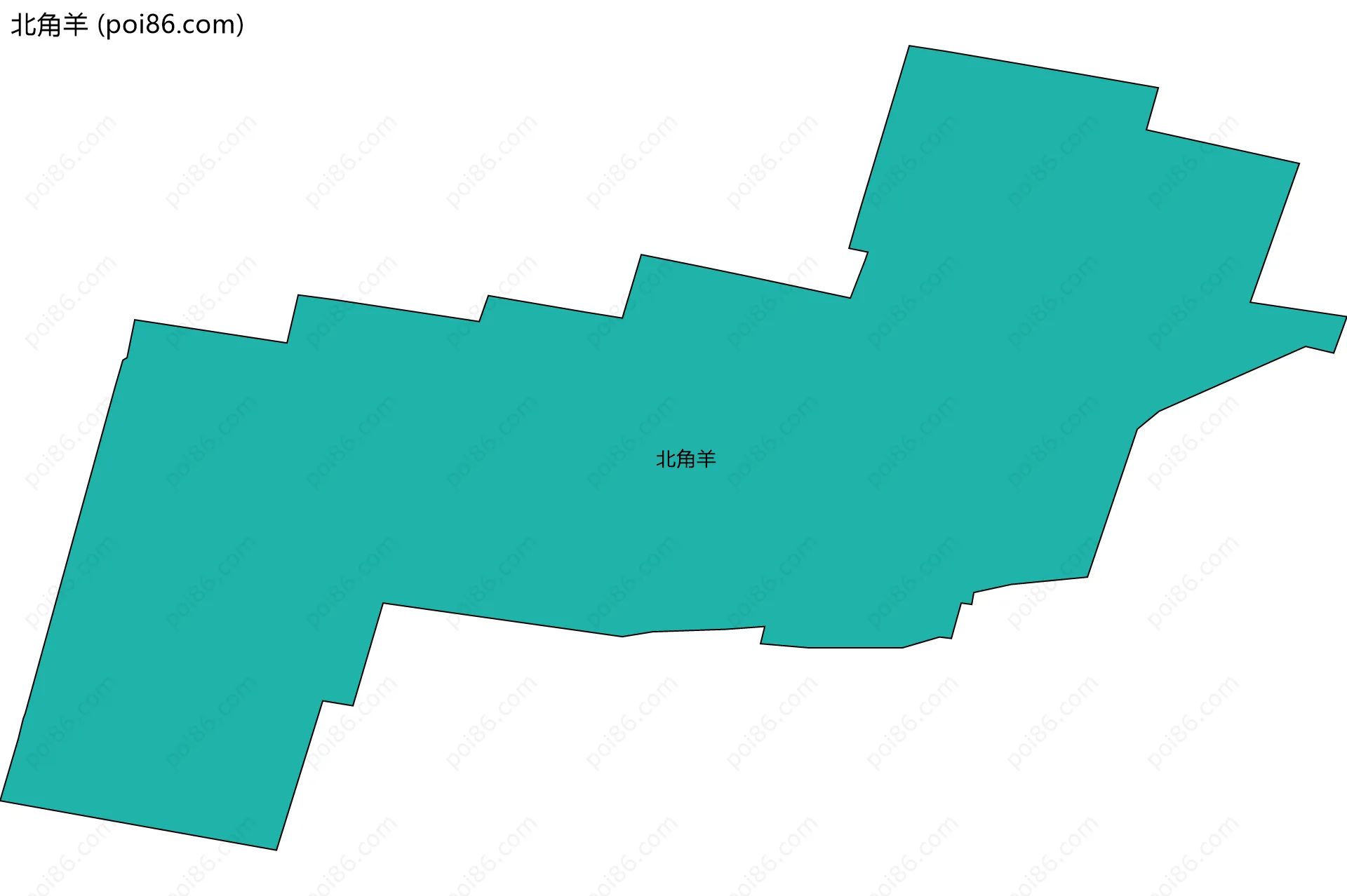 北角羊边界地图