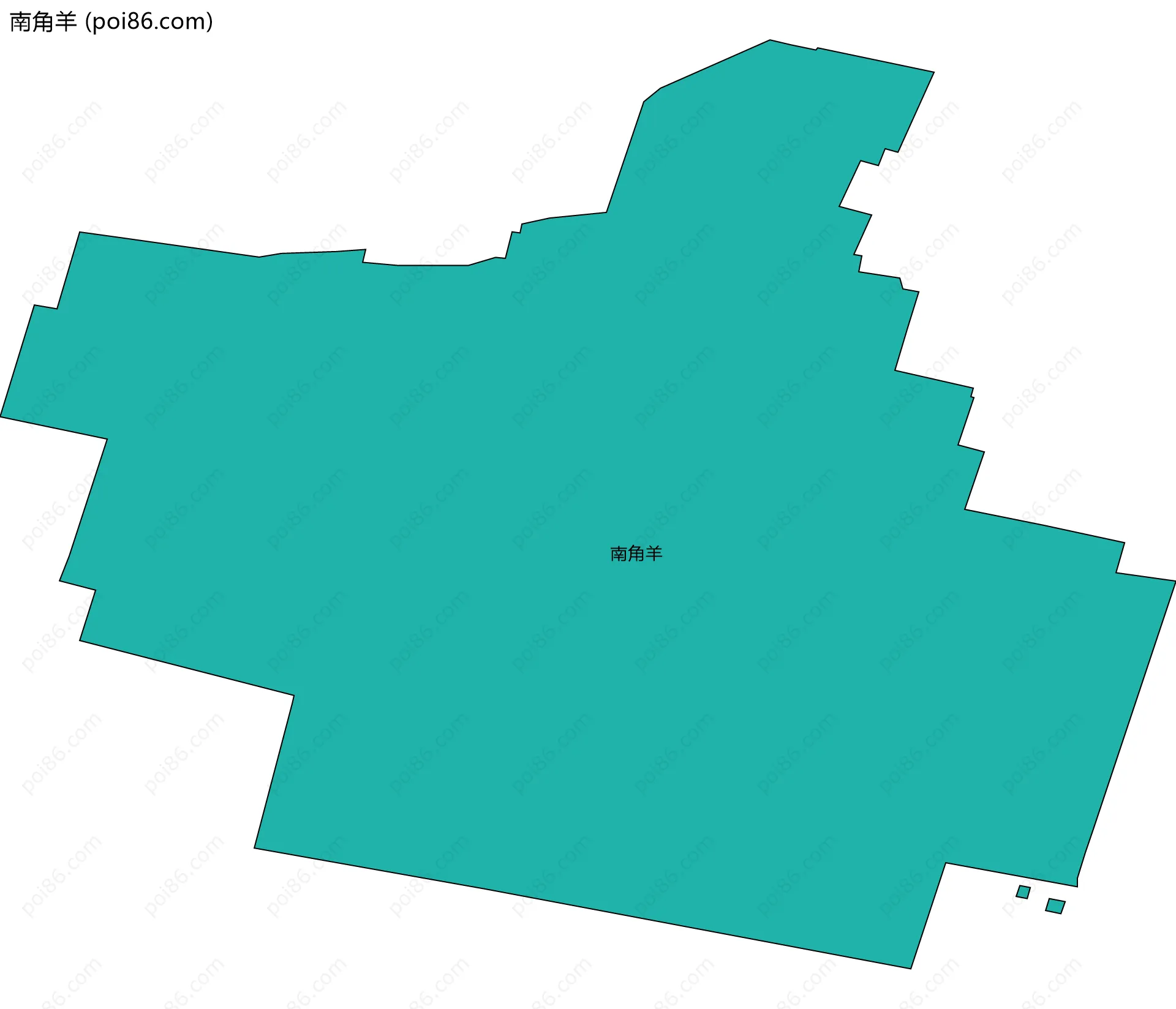南角羊边界地图
