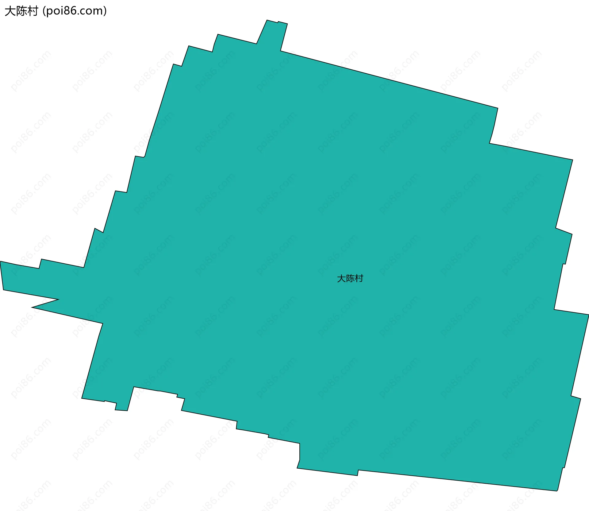 大陈村边界地图
