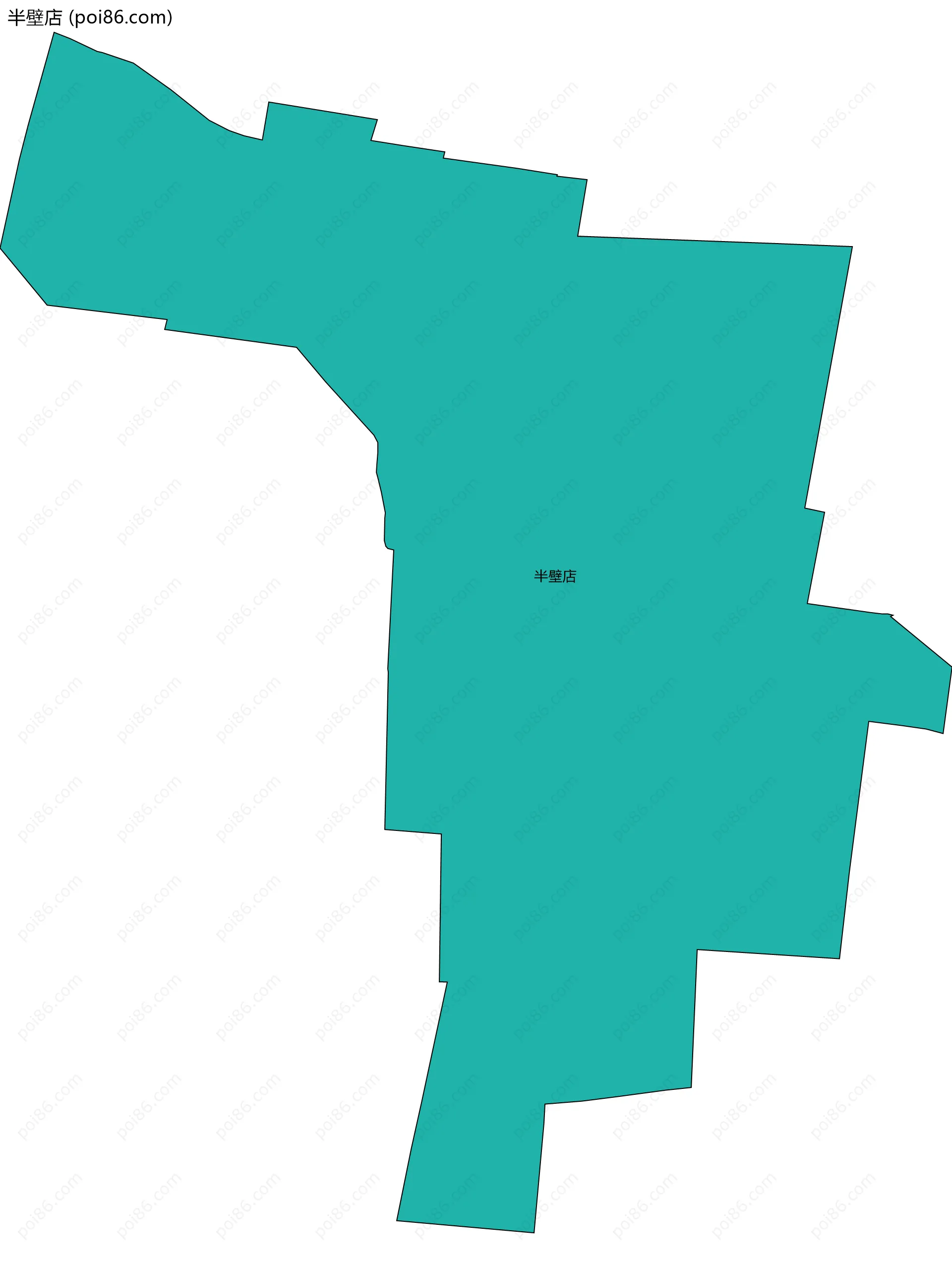 半壁店边界地图