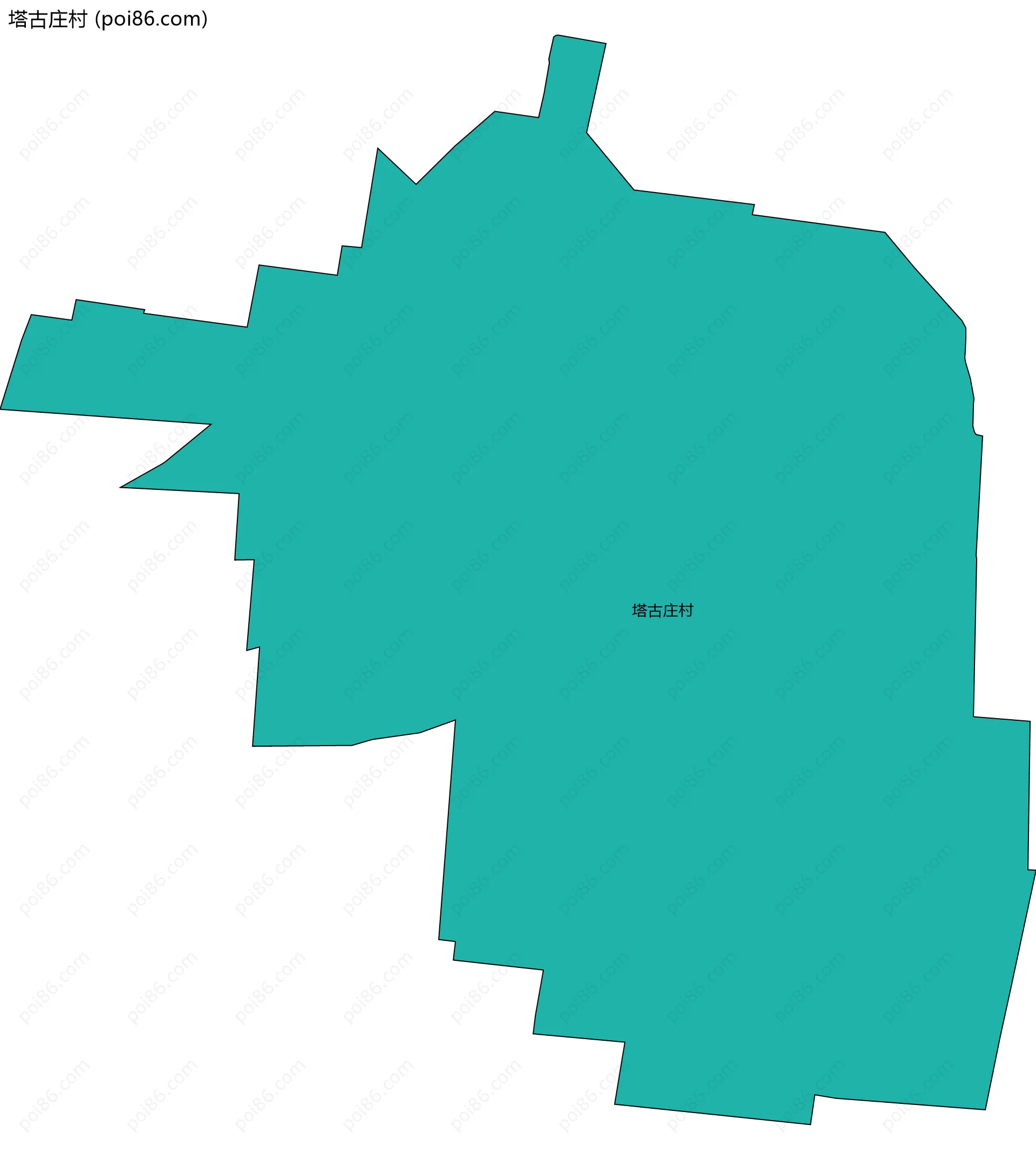 塔古庄村边界地图